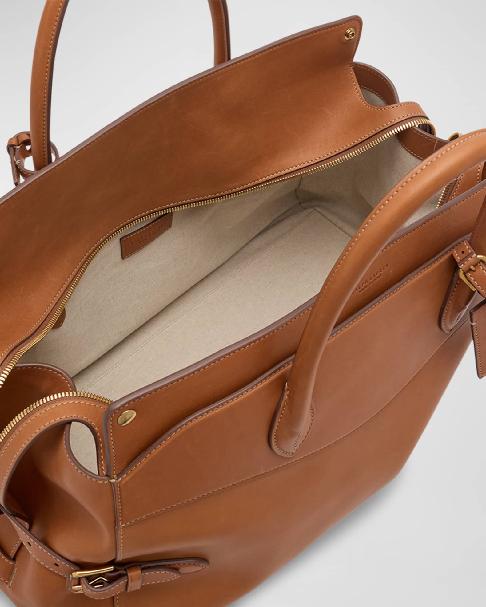 Ralph Lauren Purple Label Men's Bedford Canvas and Calfskin Ralph Lauren Purple Label Men's Bedford Canvas and Calfskin