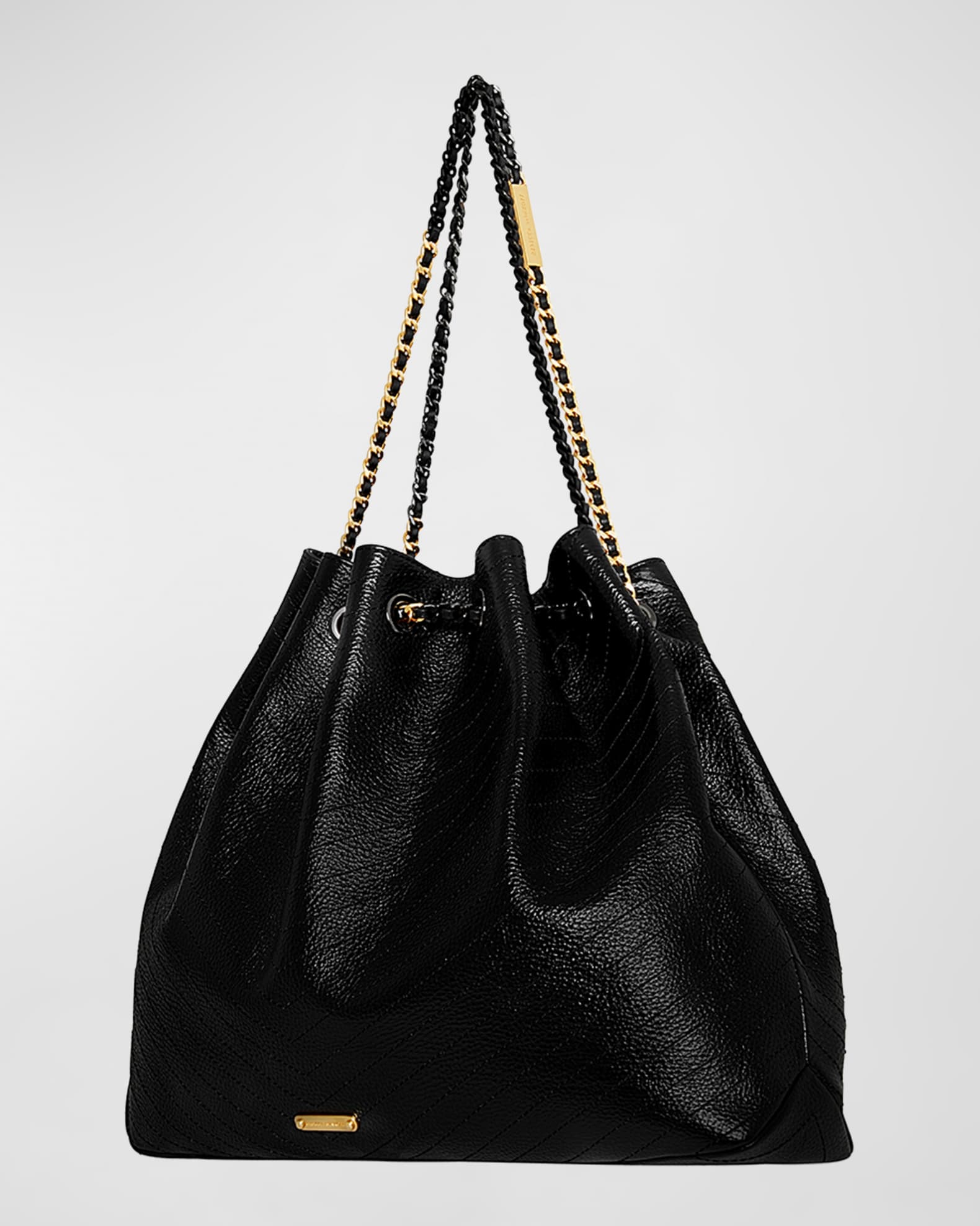 Rebecca minkoff black leather tote deals