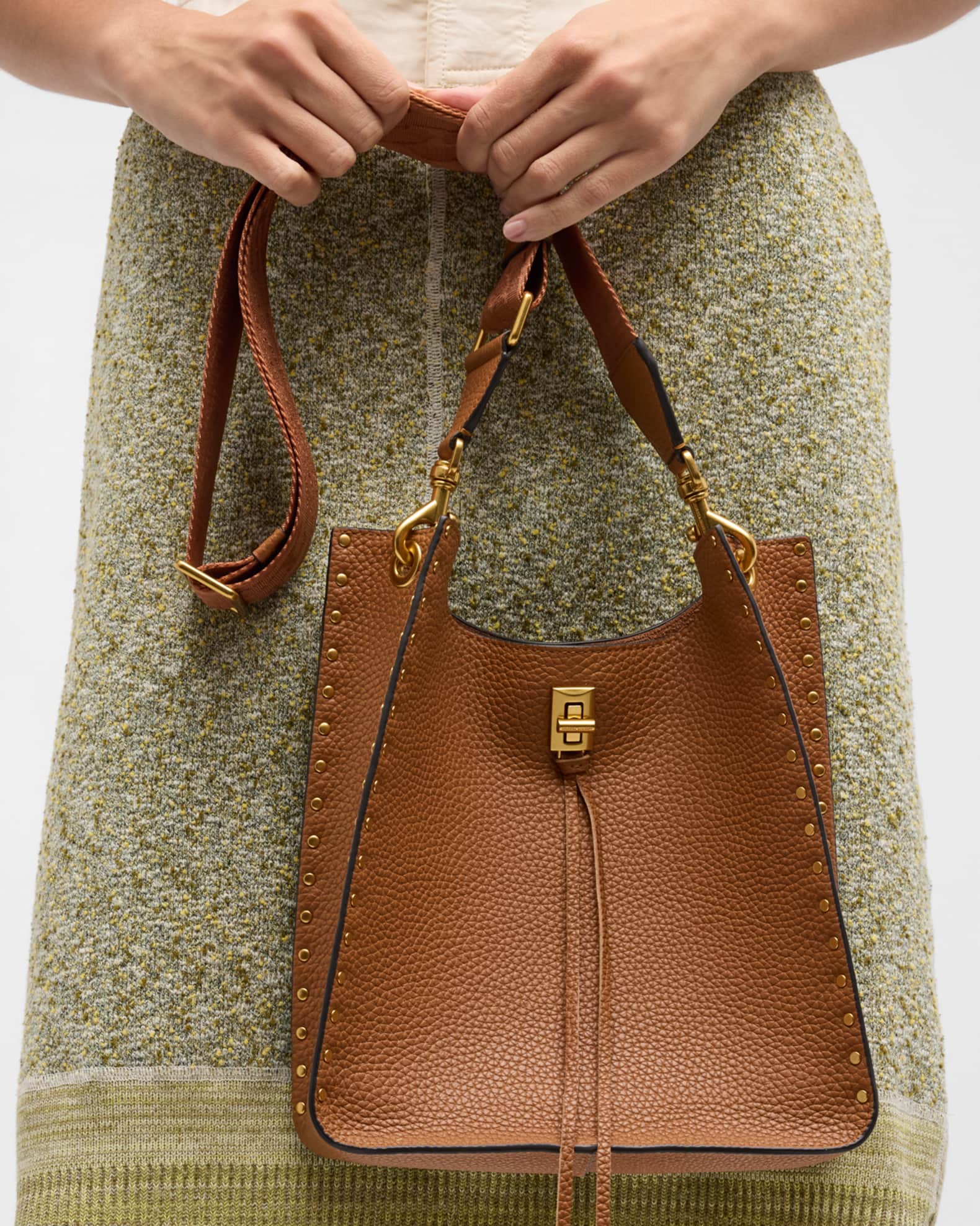 Rebecca Minkoff Darren Feed Medium Studded Leather Shoulder Bag Neiman Marcus