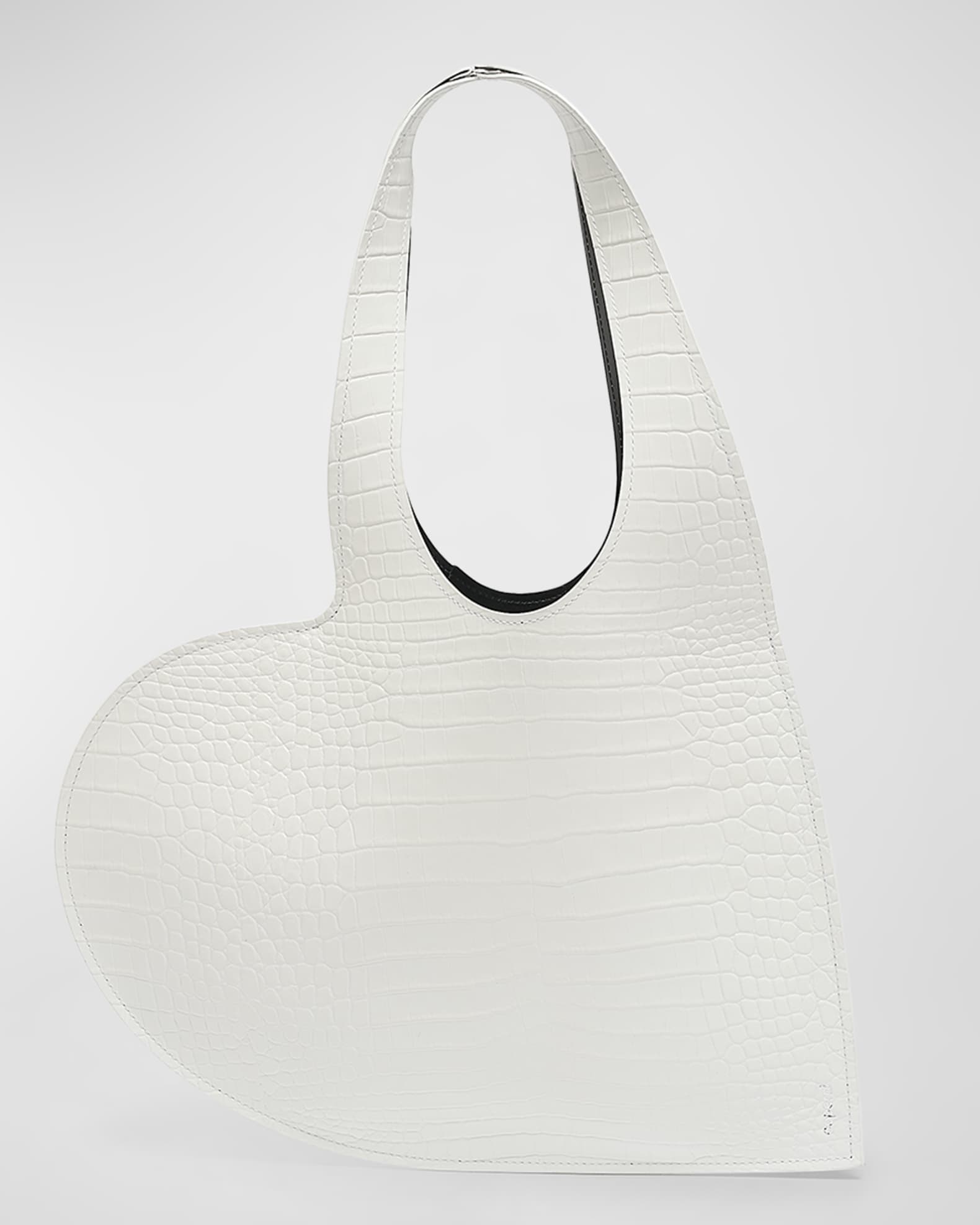 Mini Heart Croc-Embossed Tote Bag 0
