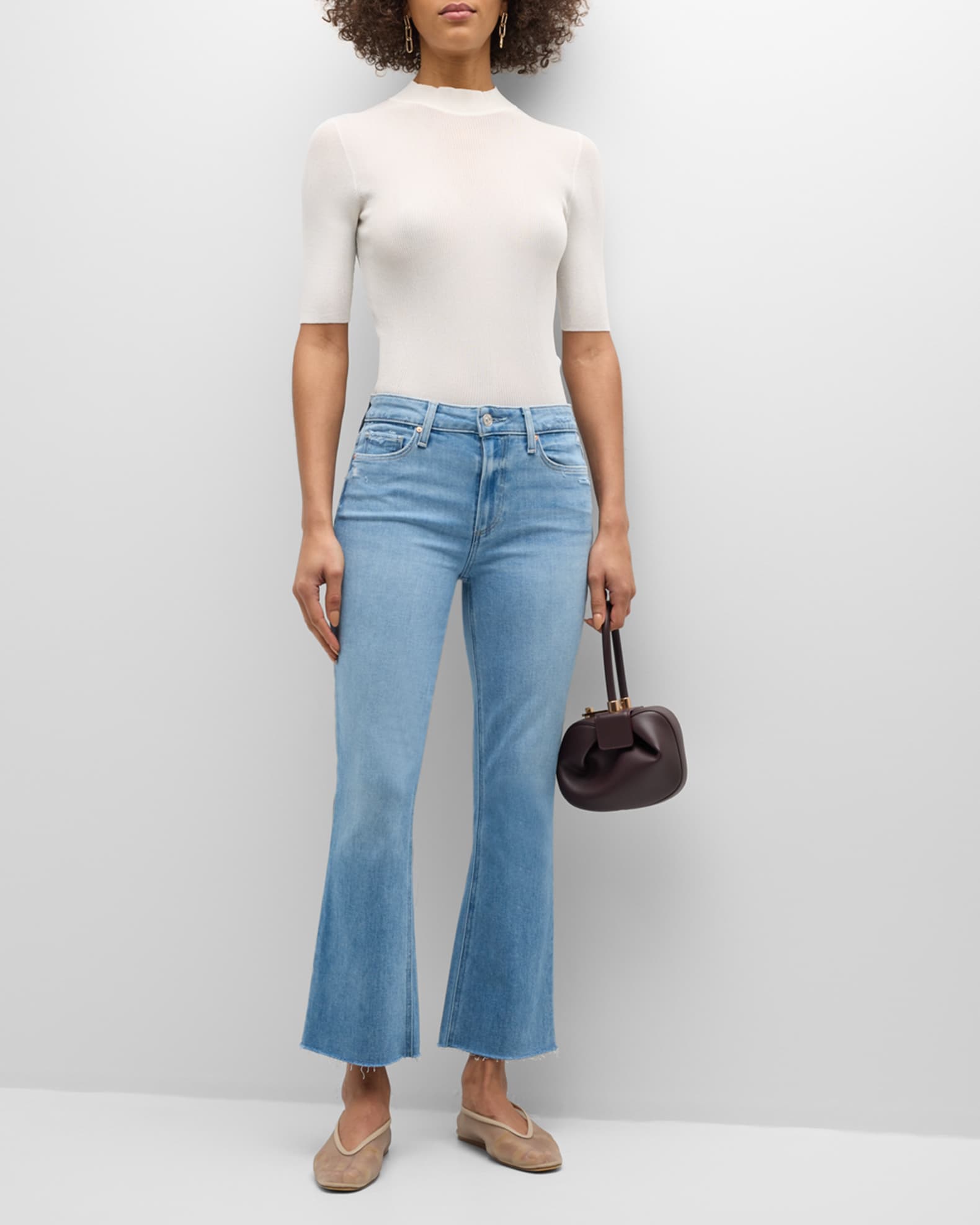Collette Crop Flare Raw Hem