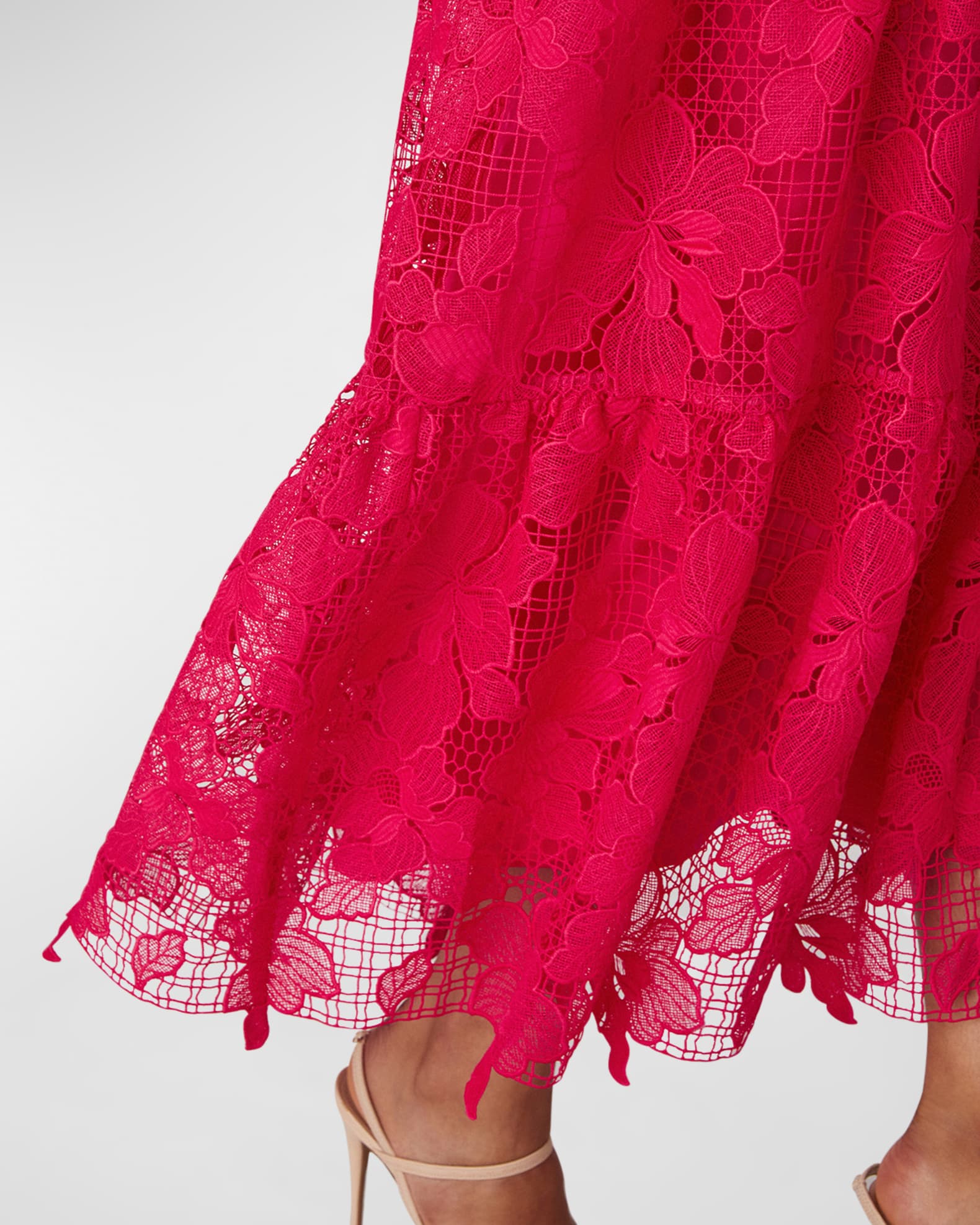 Sasha Floral Lace Tied Strap Dress
