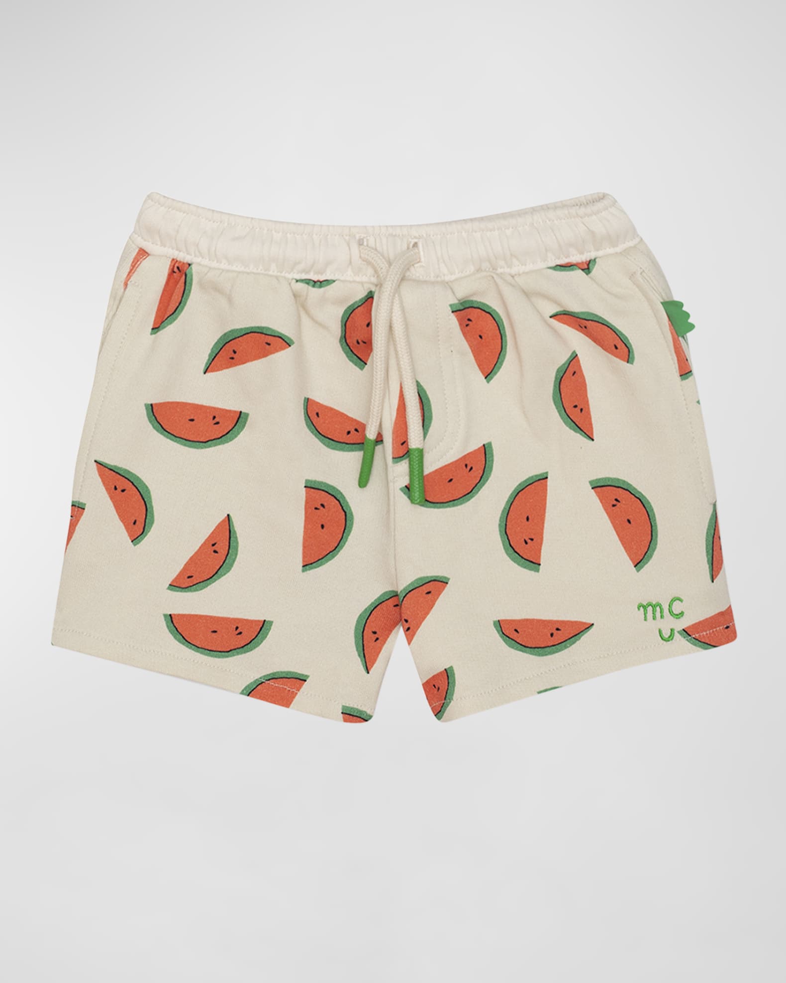Mon Coeur Girl's Watermelon Slice Drawstring Shorts, Size 2-8