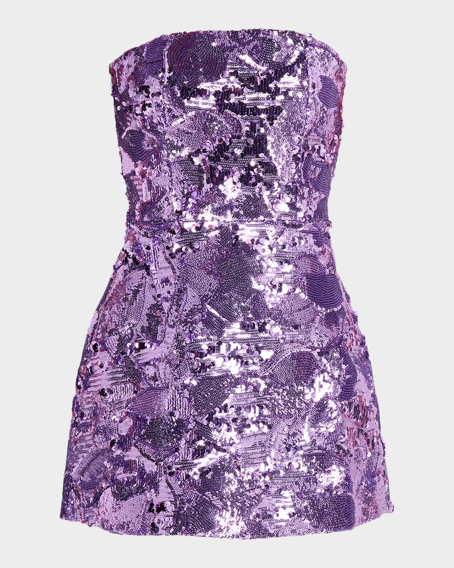 helsi linda strapless floral sequin a-line mini dress Womens dresses
