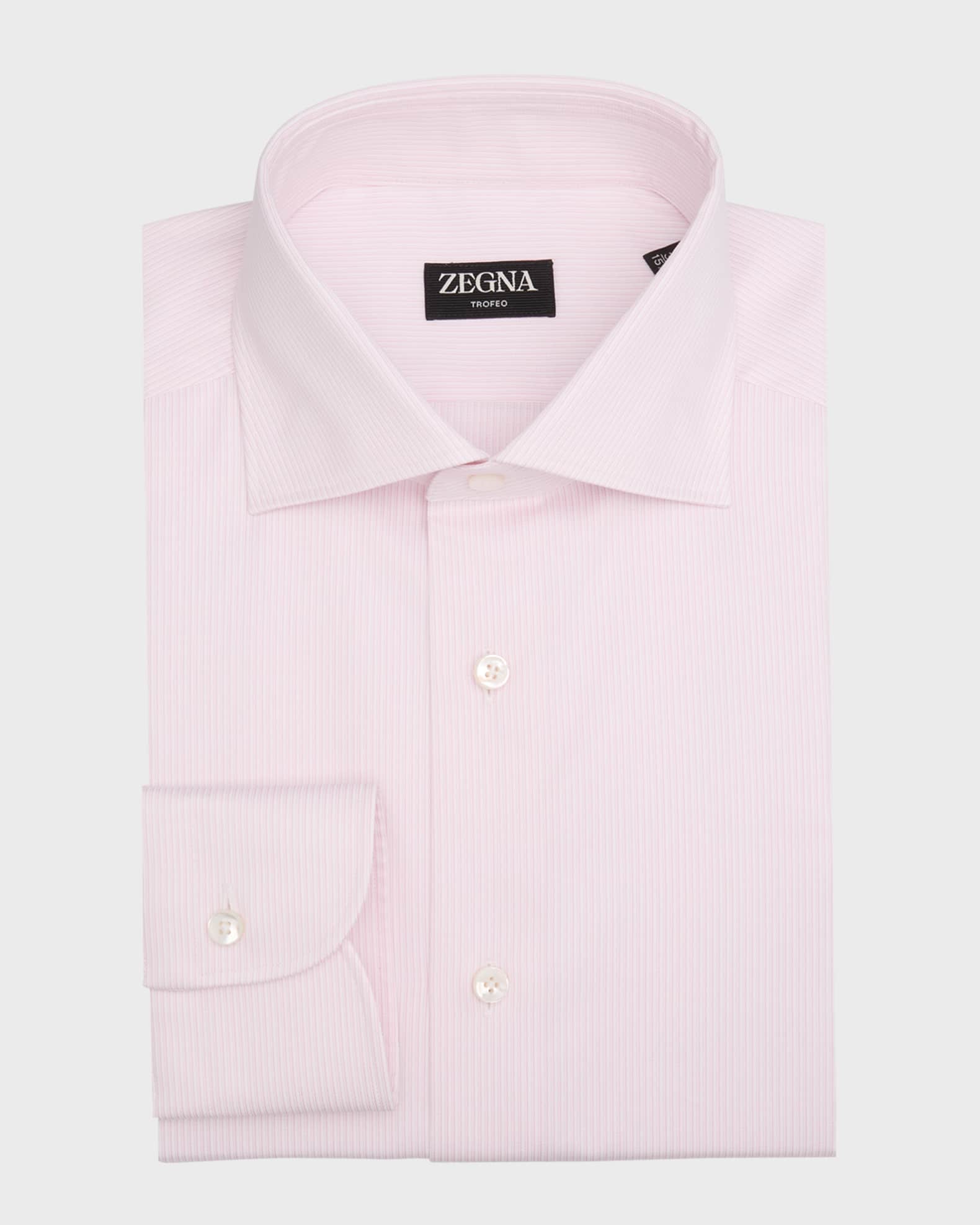ZEGNA Men s Trofeo Cotton Stripe Dress Shirt Neiman Marcus