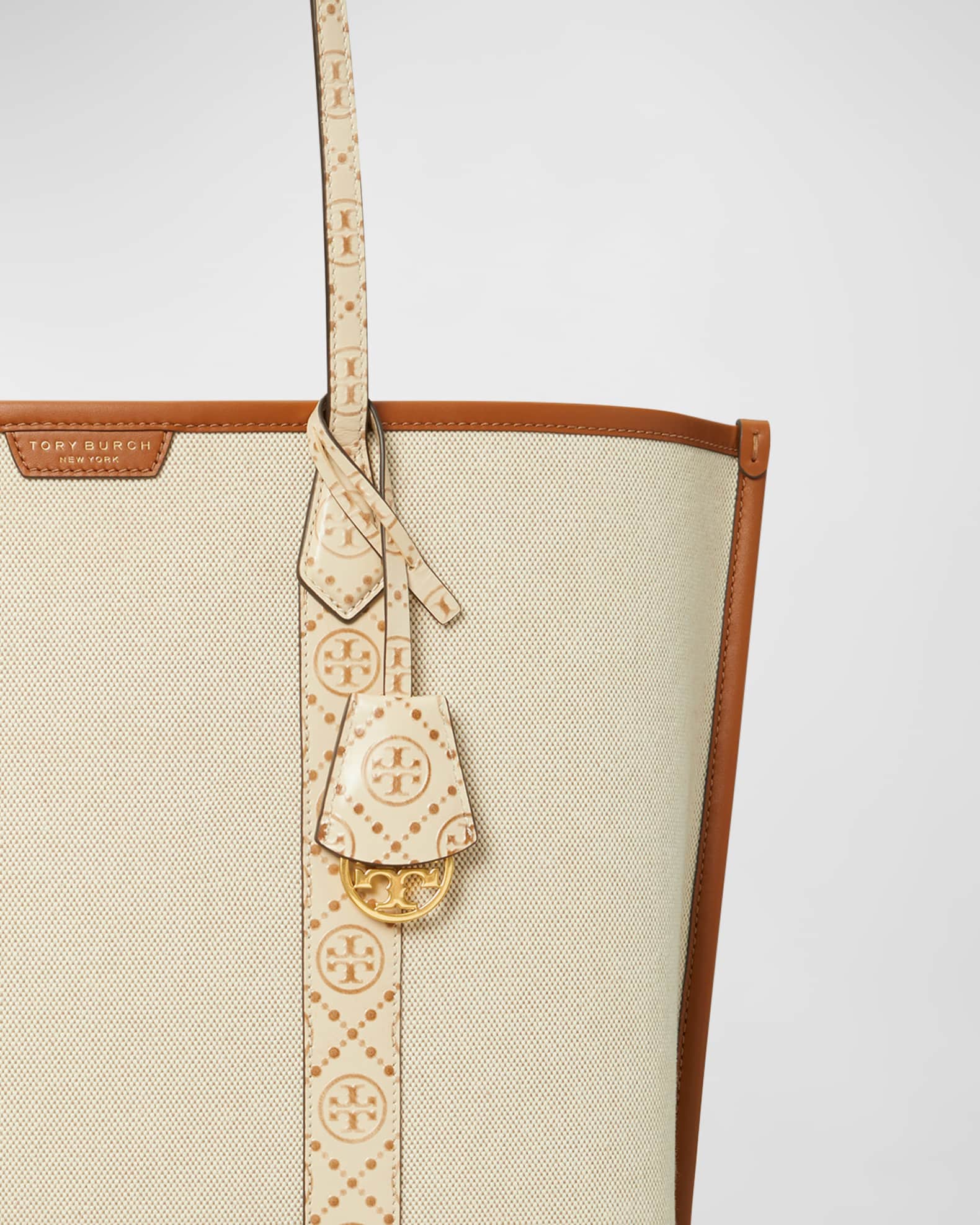 Perry Canvas Monogram Tote Bag