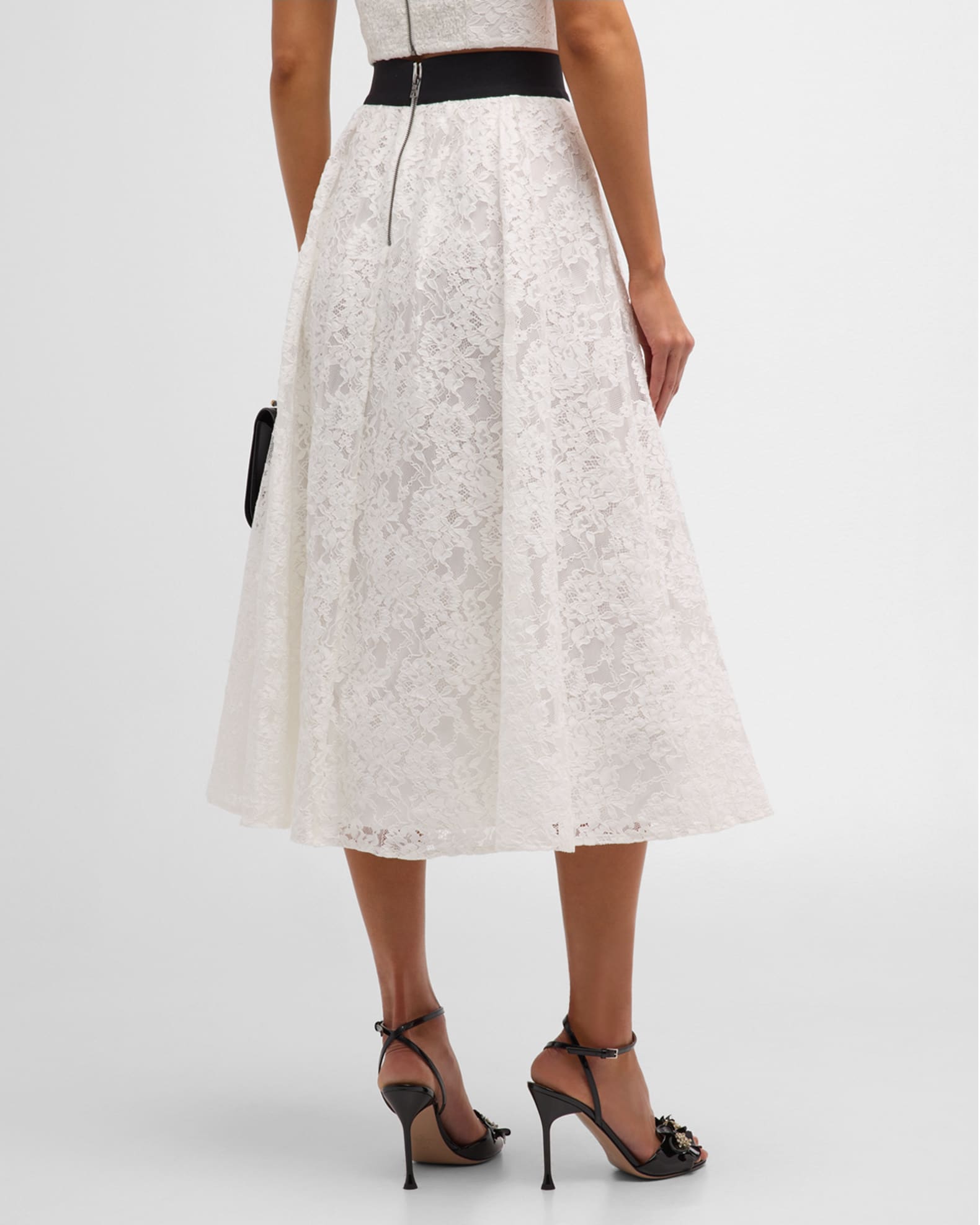 Earla StaceFace Midi Skirt Pure Paradise - Alice + Olivia