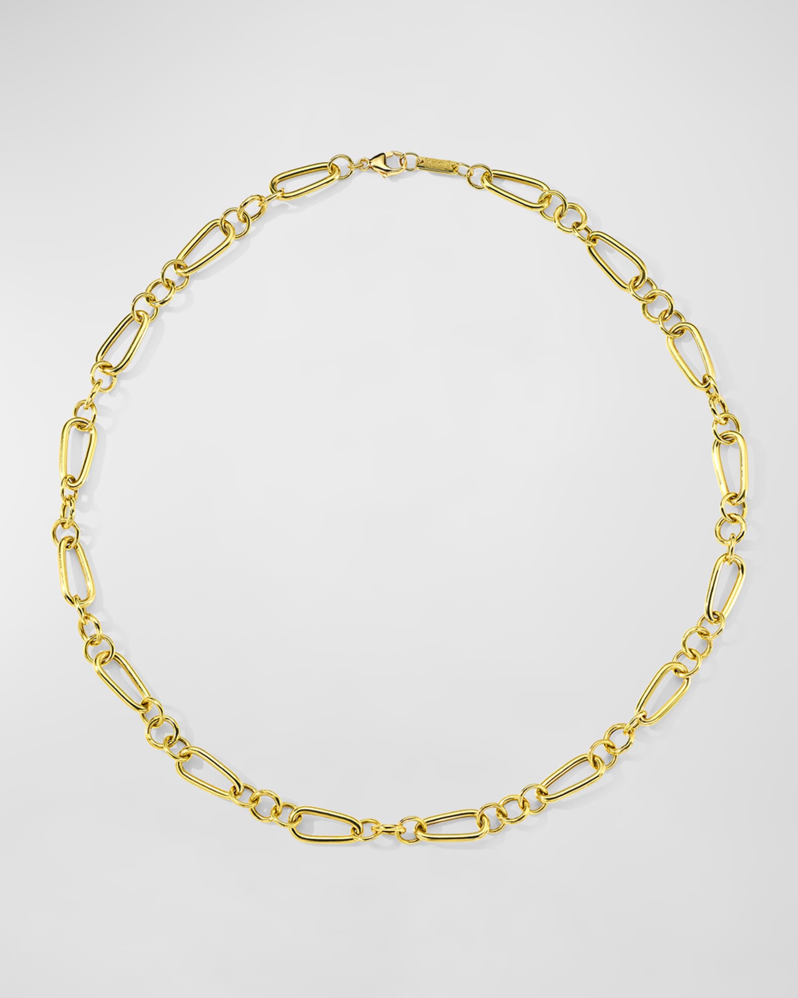 18K Classico Mixed-Shape Links Tubing Necklace 0