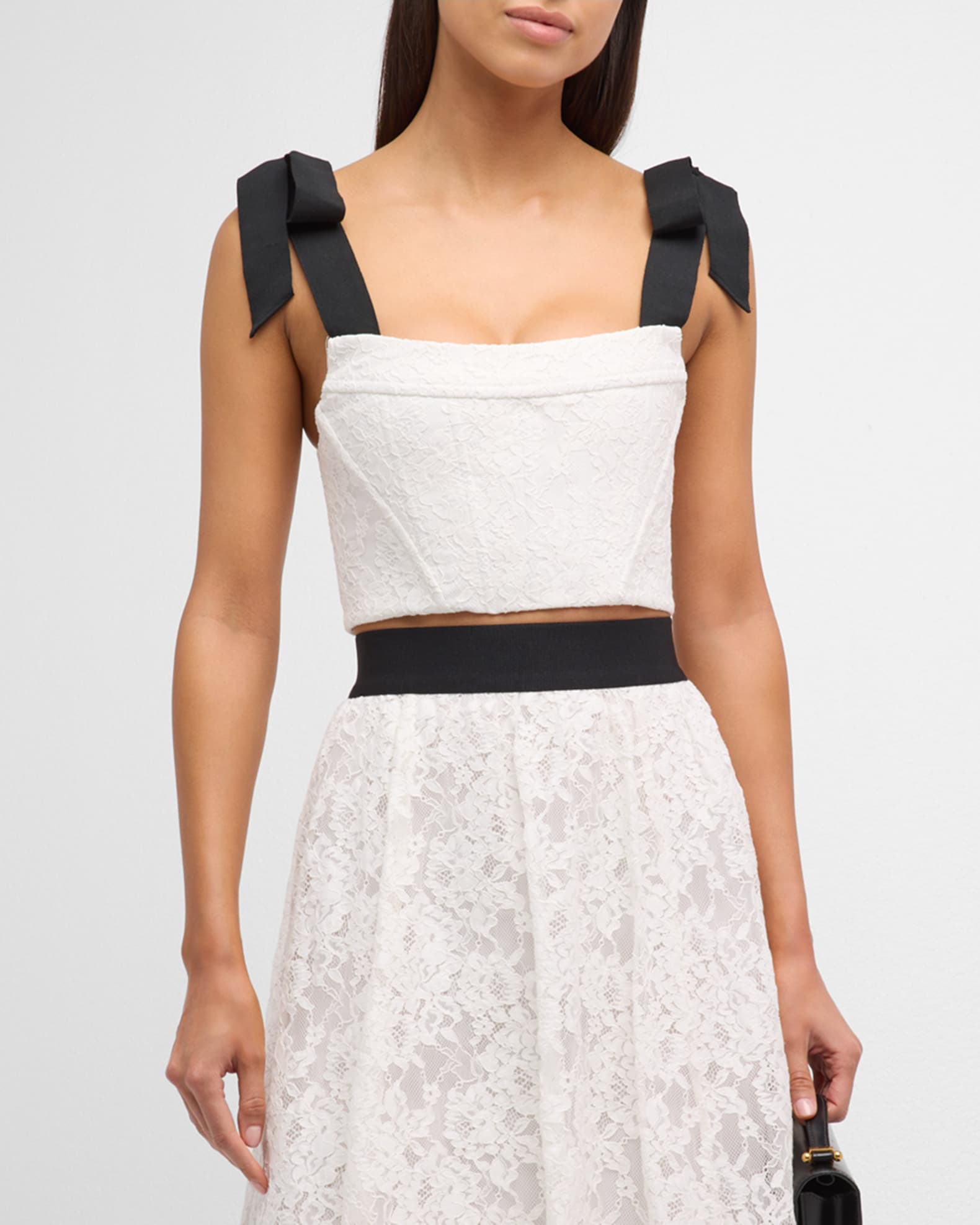 Clara Bow Strap Bustier Crop Top 0
