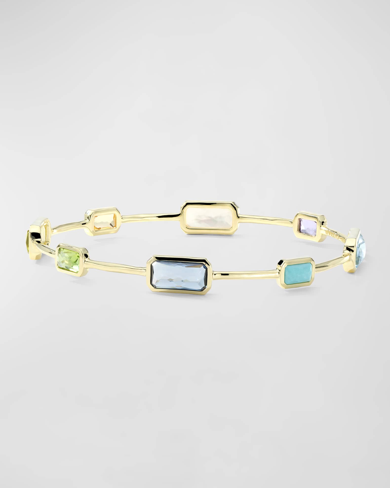 18K Rock Candy Gelato 8-Stone Bangle in Summer Rainbow 2 0