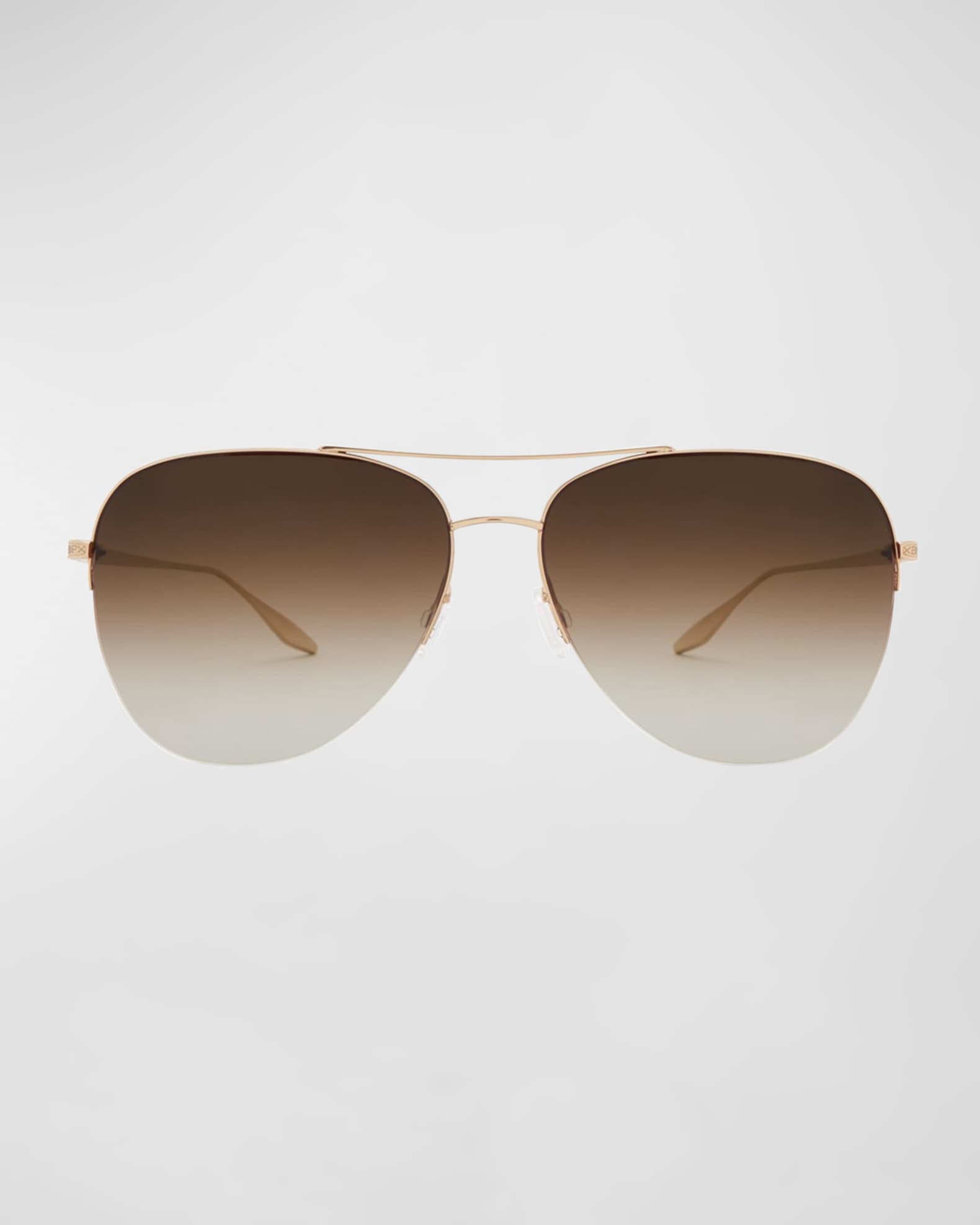 Chevalier Brown Titanium Aviator Sunglasses  1
