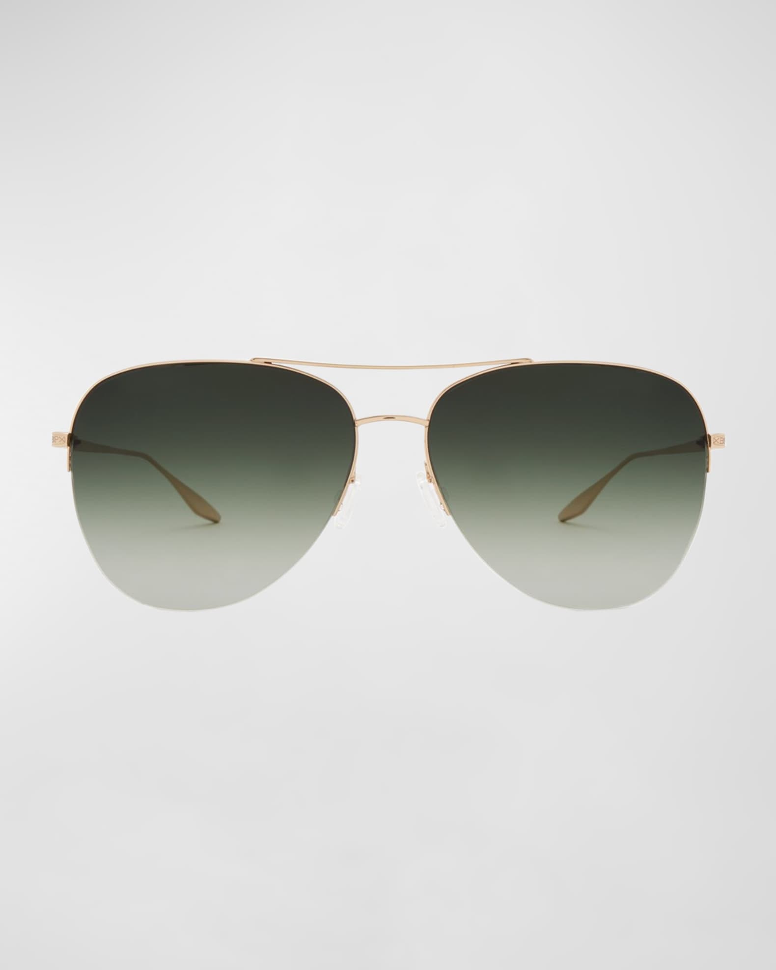 Chevalier Green Titanium Aviator Sunglasses  1