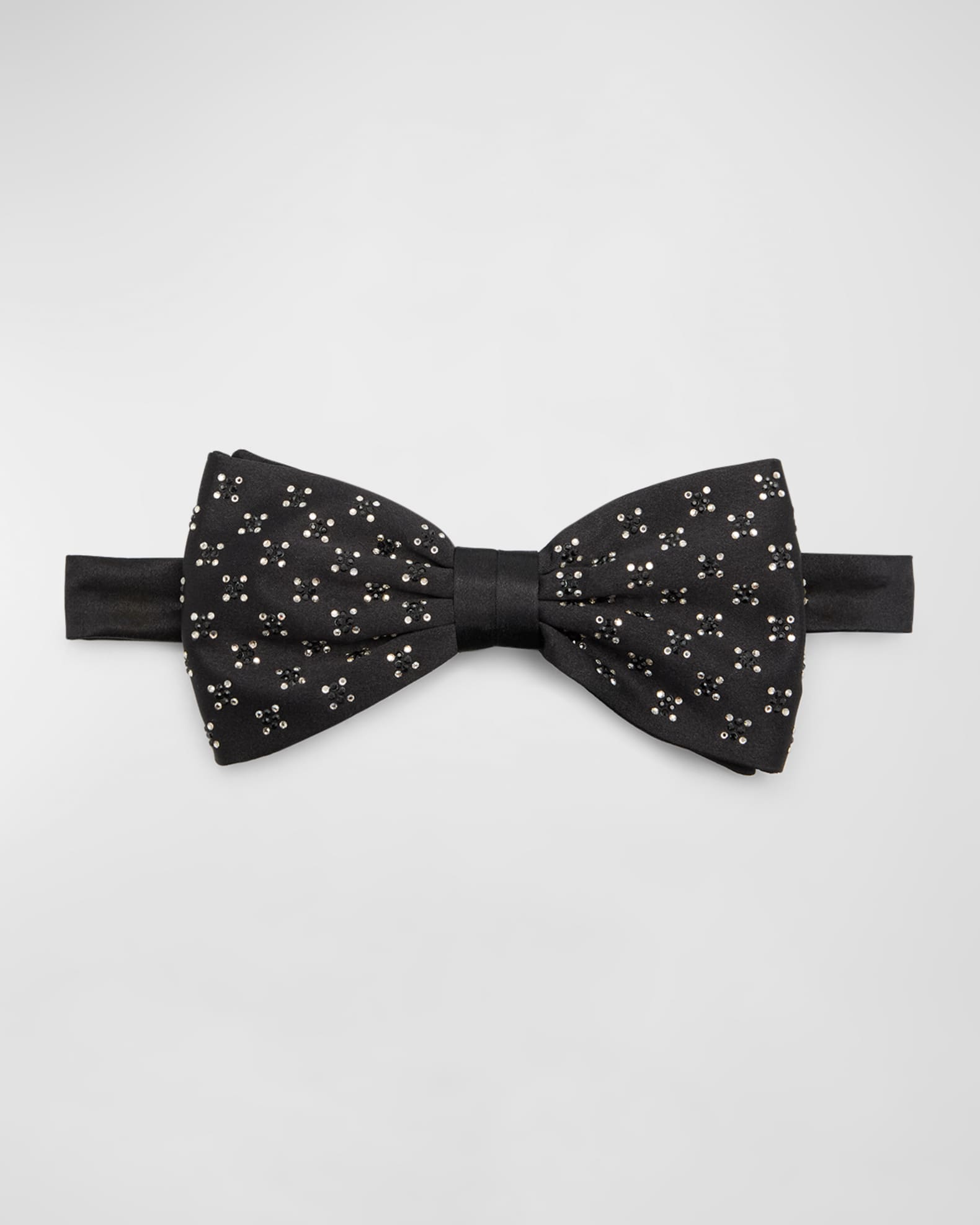 Men's Crystal-Embellished Silk Bow Tie 0