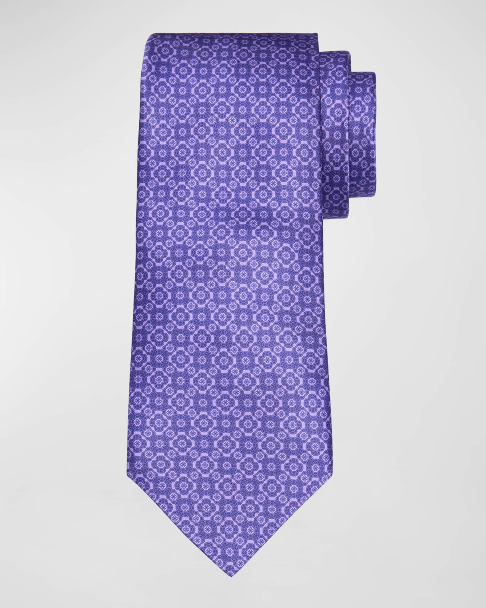 Men's Medallion Silk Tie 0