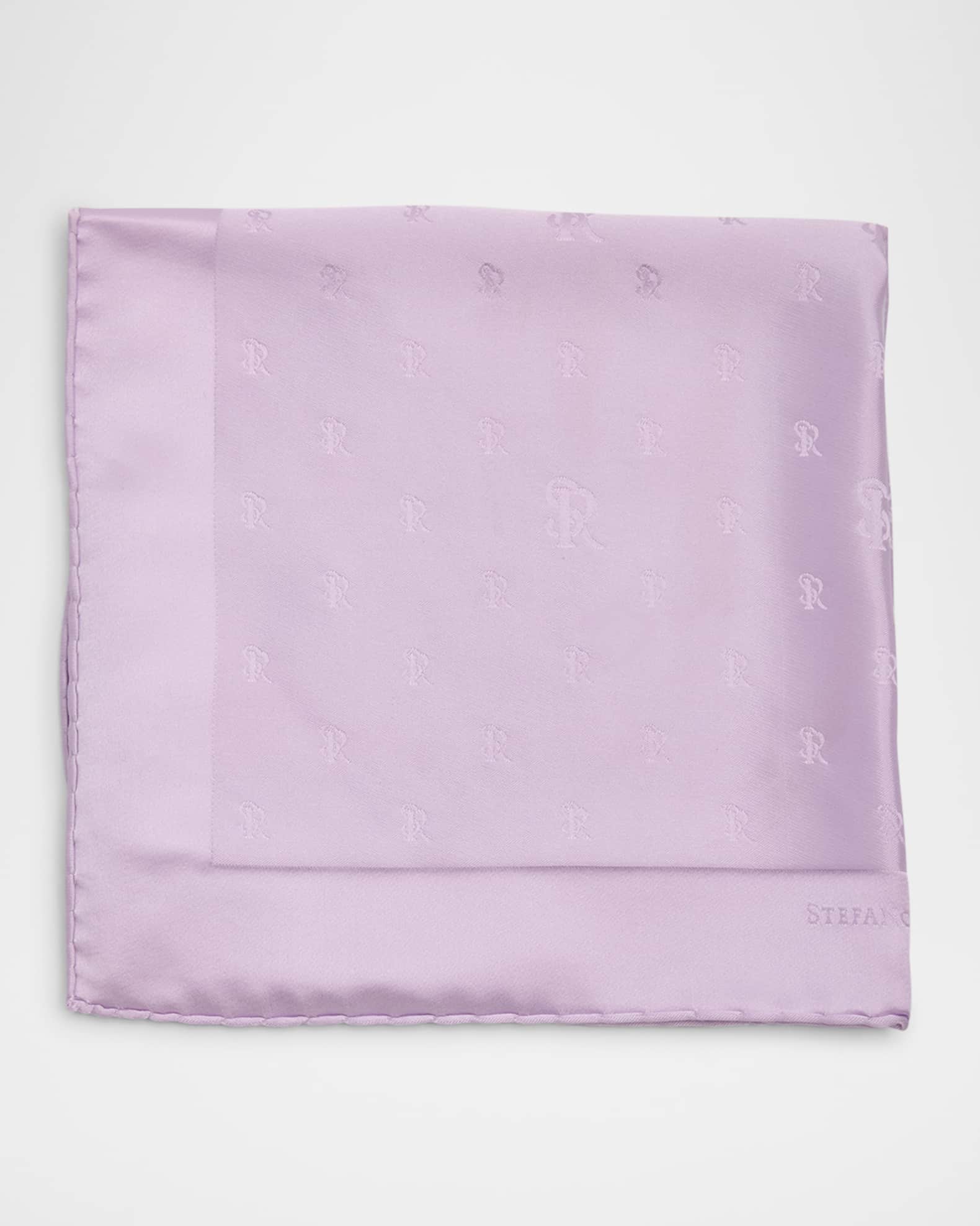 Men's Tonal SR Silk Pocket Square 0