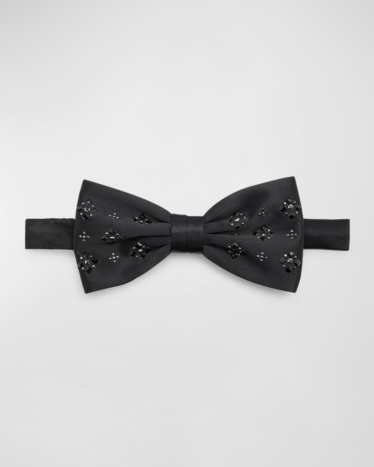 Men's Crystal-Embellished Silk Bow Tie 0