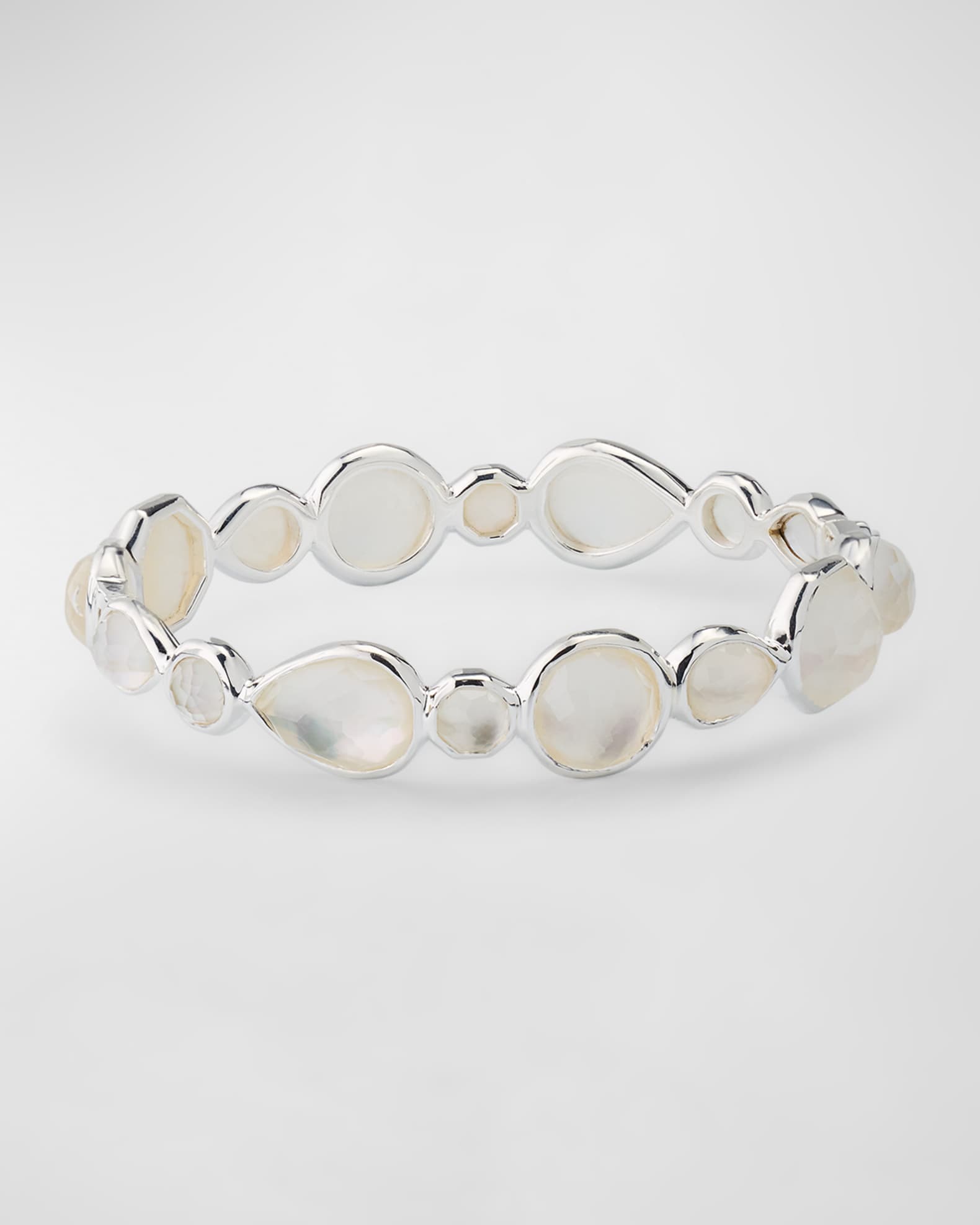 Sterling Silver Rock Candy® Mother-of-Pearl Hinged Bangle 0