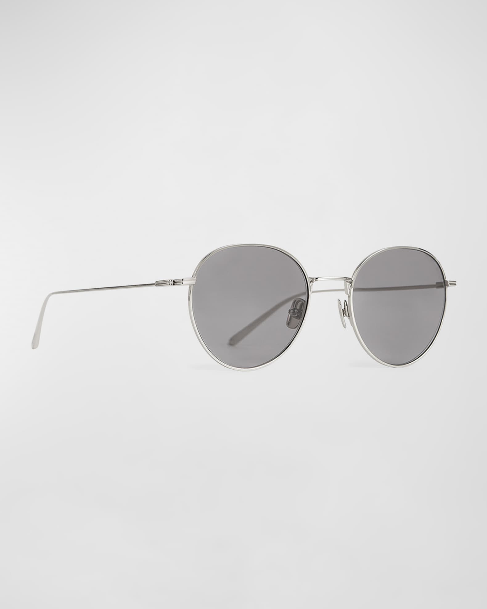 The Rounds Stainless Steel Round Sunglasses  0