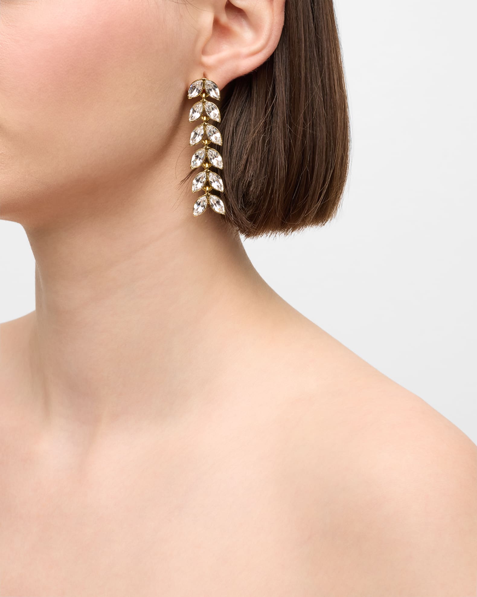 Oscar de la renta leaf earrings hot sale