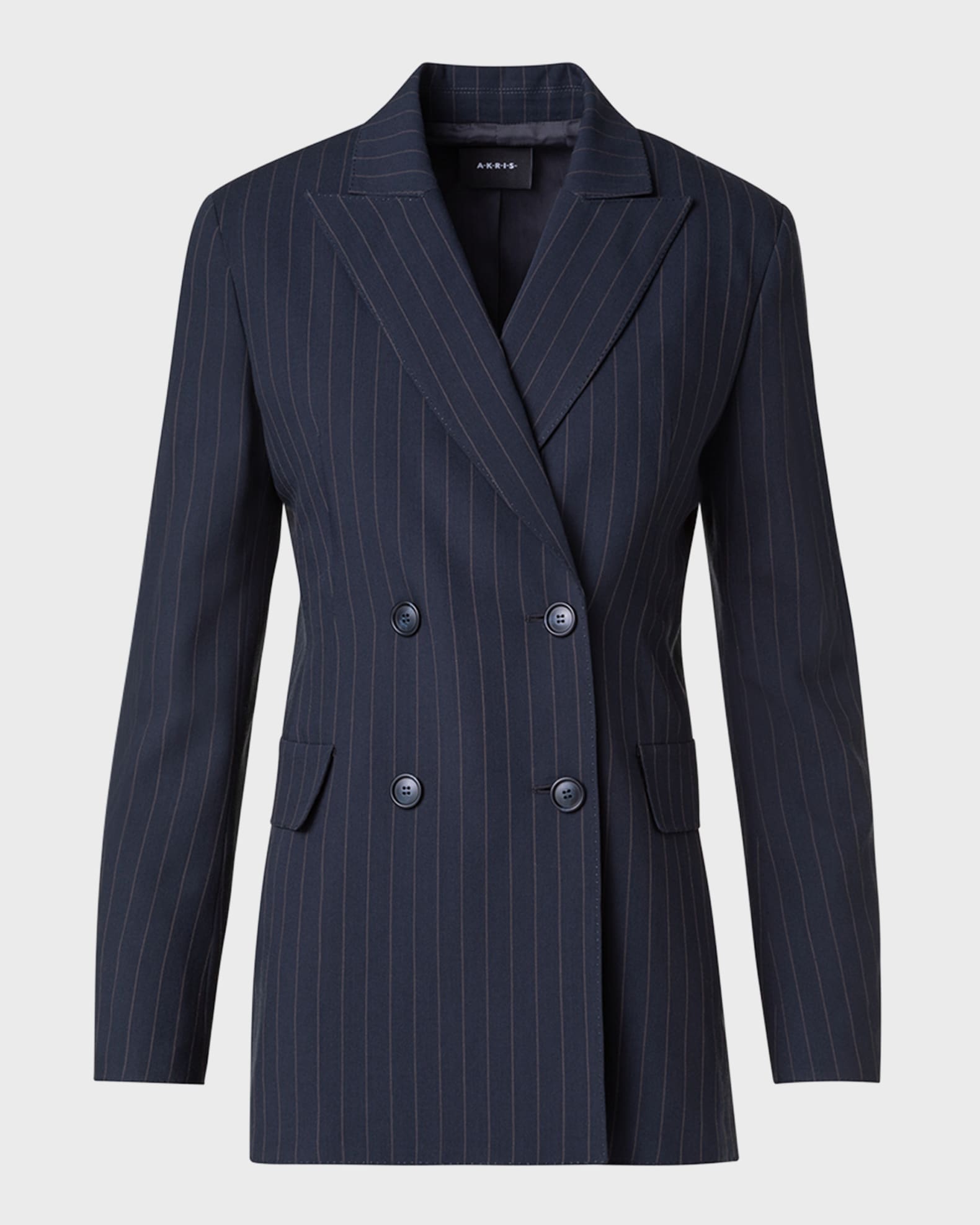Nadine Pinstripe Double-Breasted Jacket 0