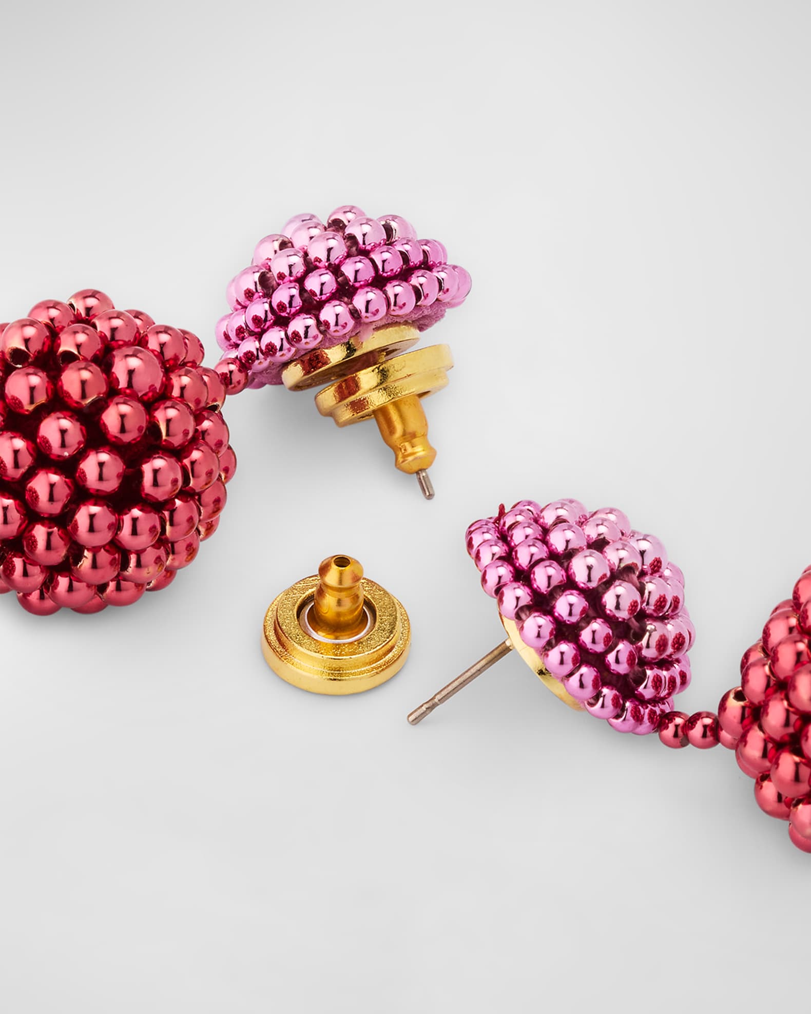 3 Ball Beaded Chandelier Earrings Neiman Marcus