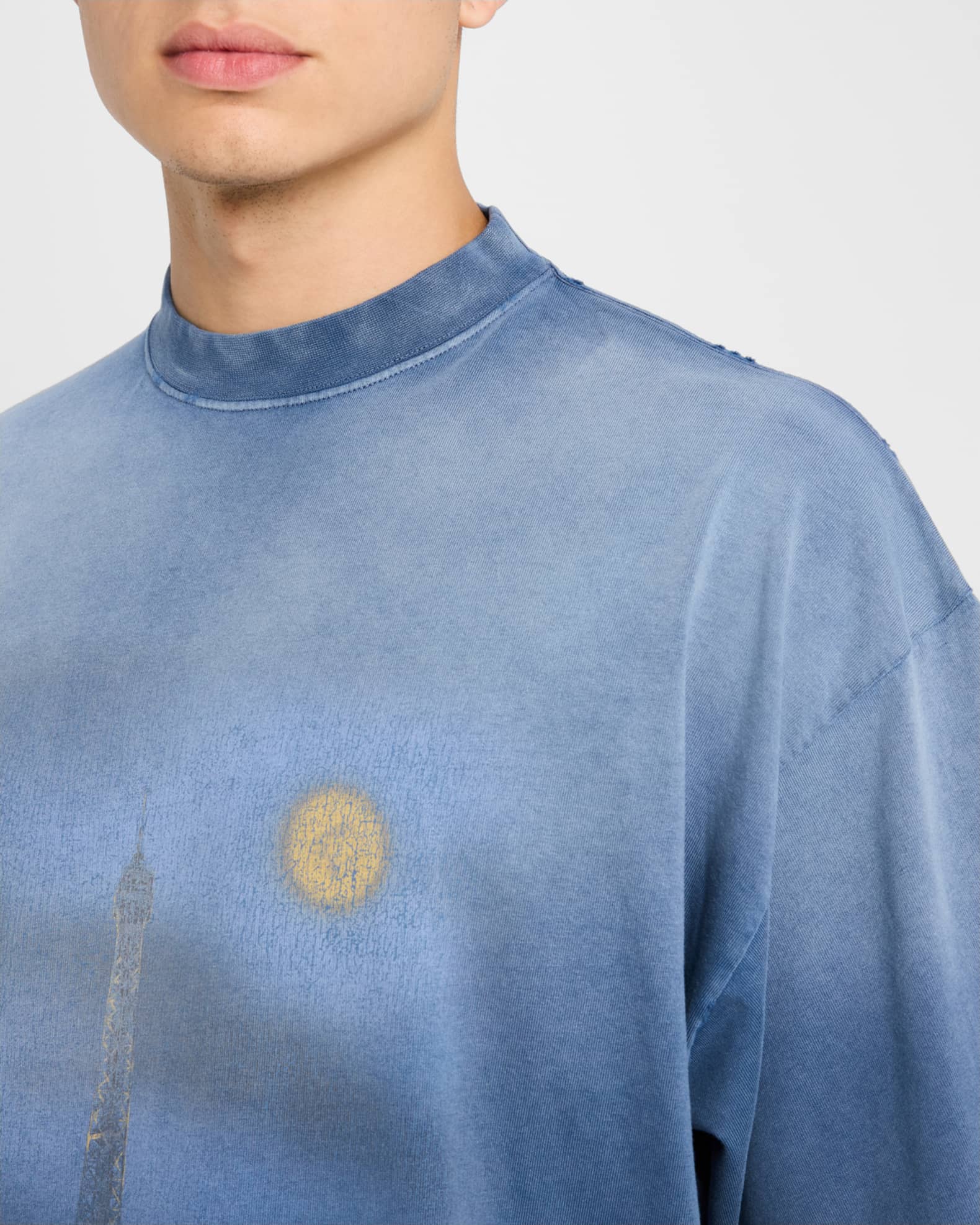 Balenciaga Men's Paris Moon Oversized T-Shirt | Neiman Marcus Balenciaga Men's Paris Moon Oversized T-Shirt | Neiman Marcus