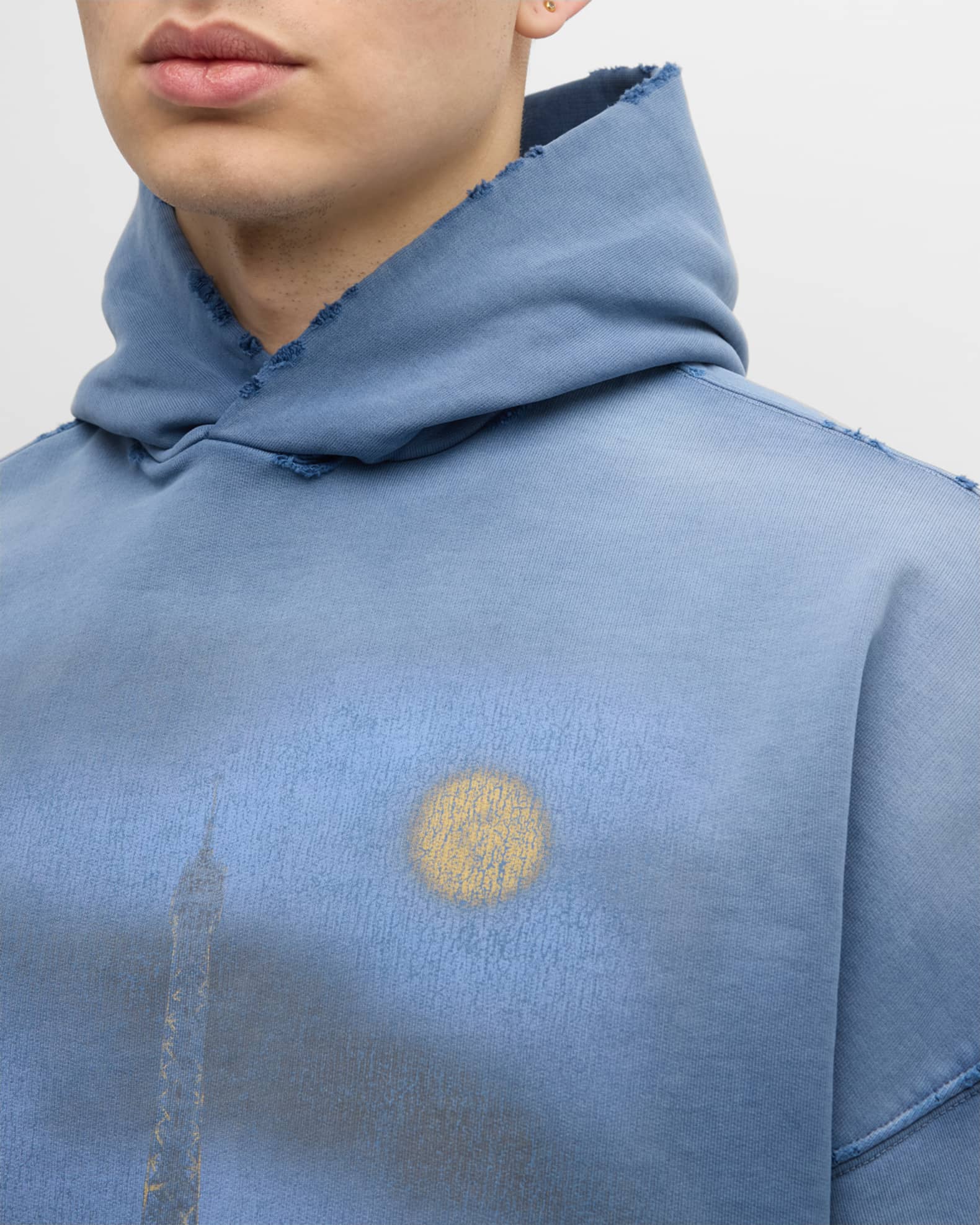 Balenciaga Men's Paris Moon Faded Hoodie | Neiman Marcus