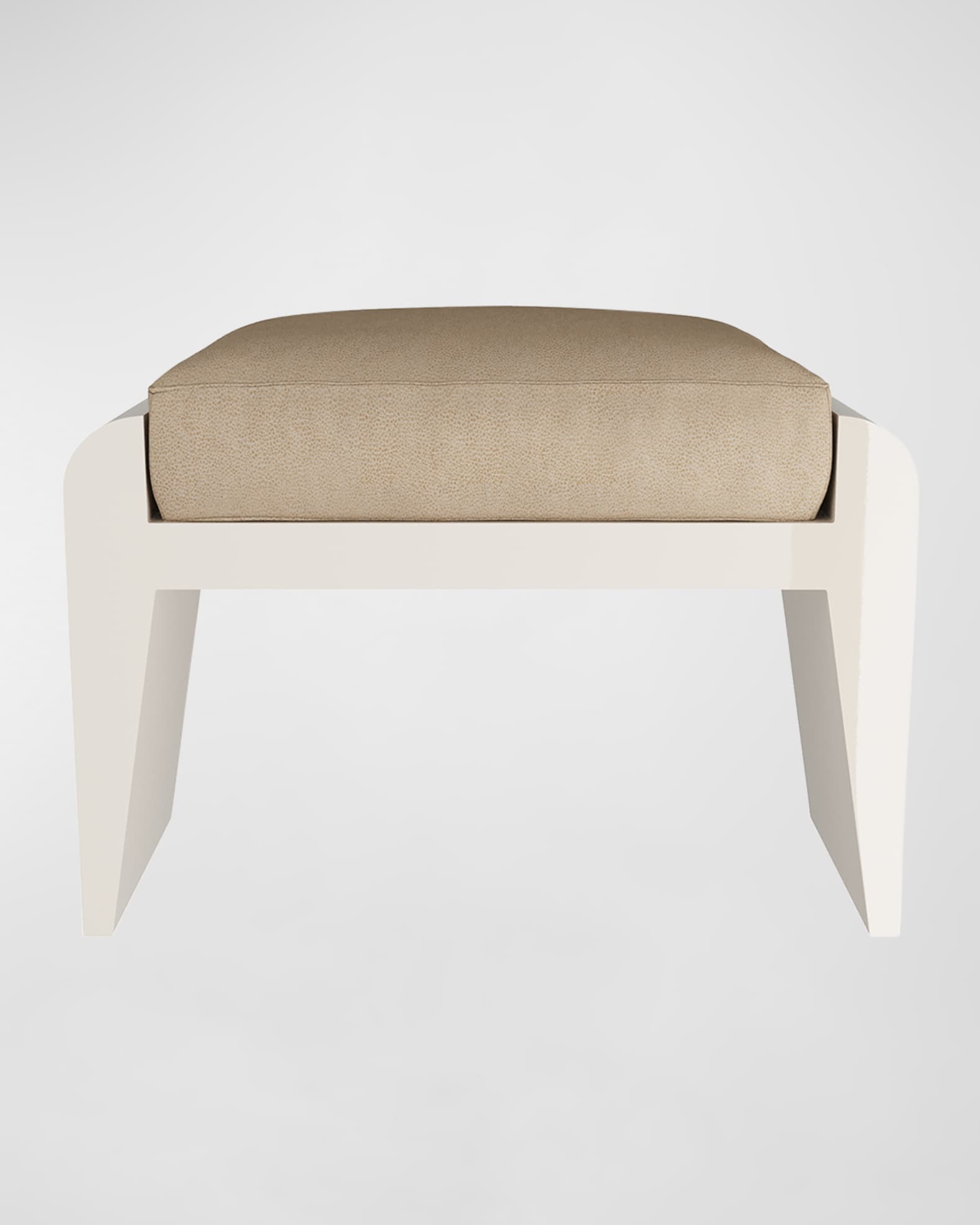 Alanna Faux Leather Ottoman 1