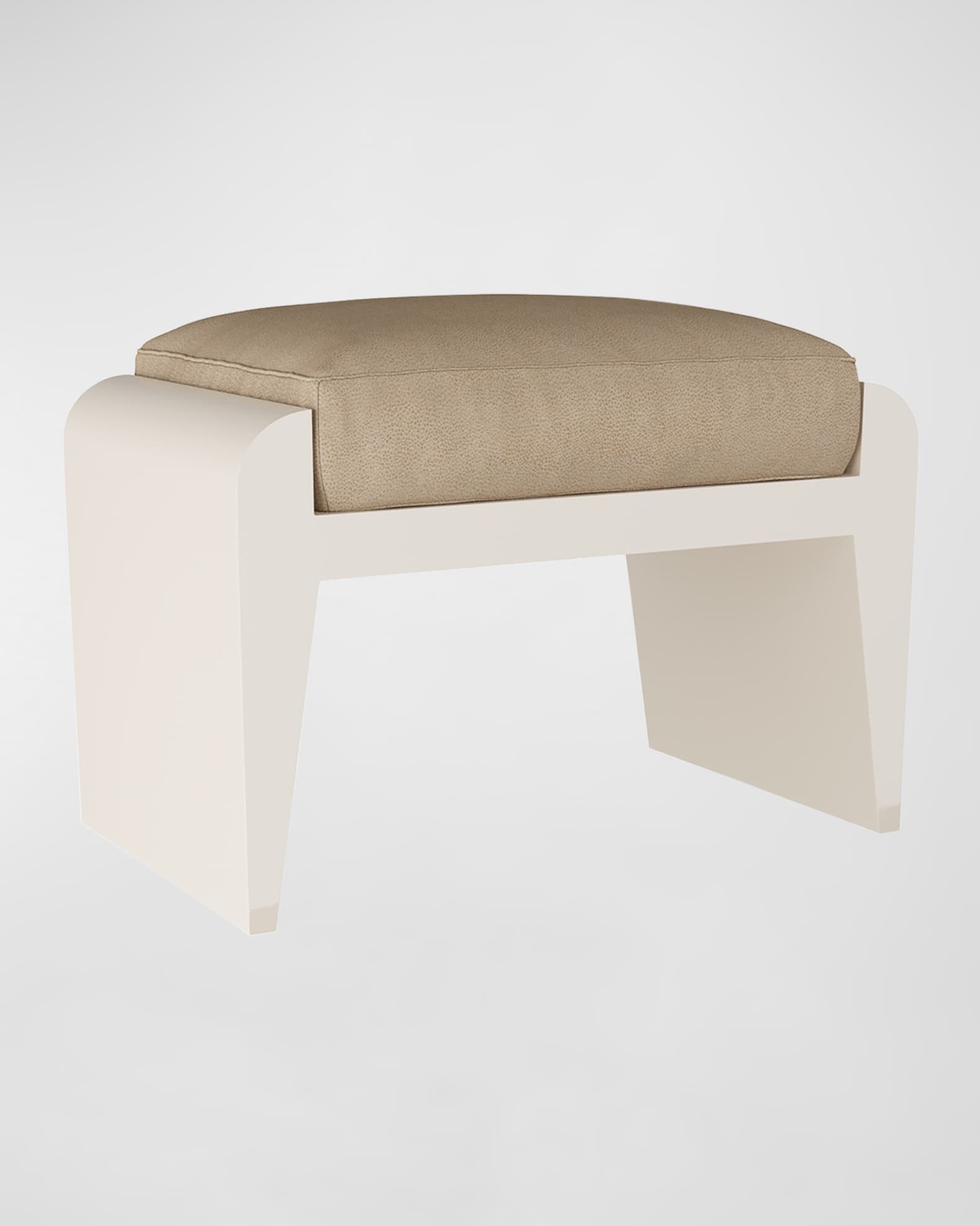 Alanna Faux Leather Ottoman 0
