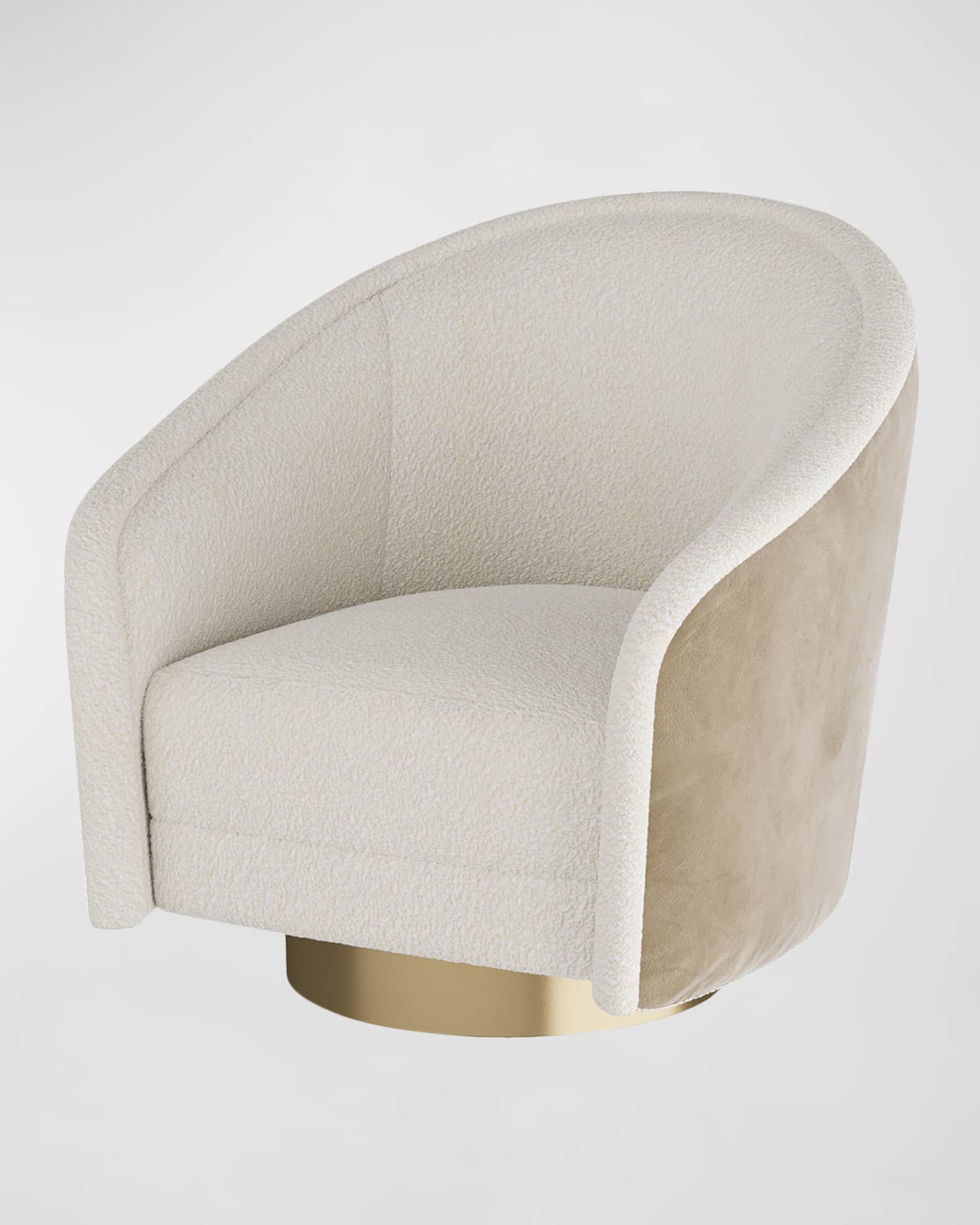 Aljona Sherpa Swivel Chair 0