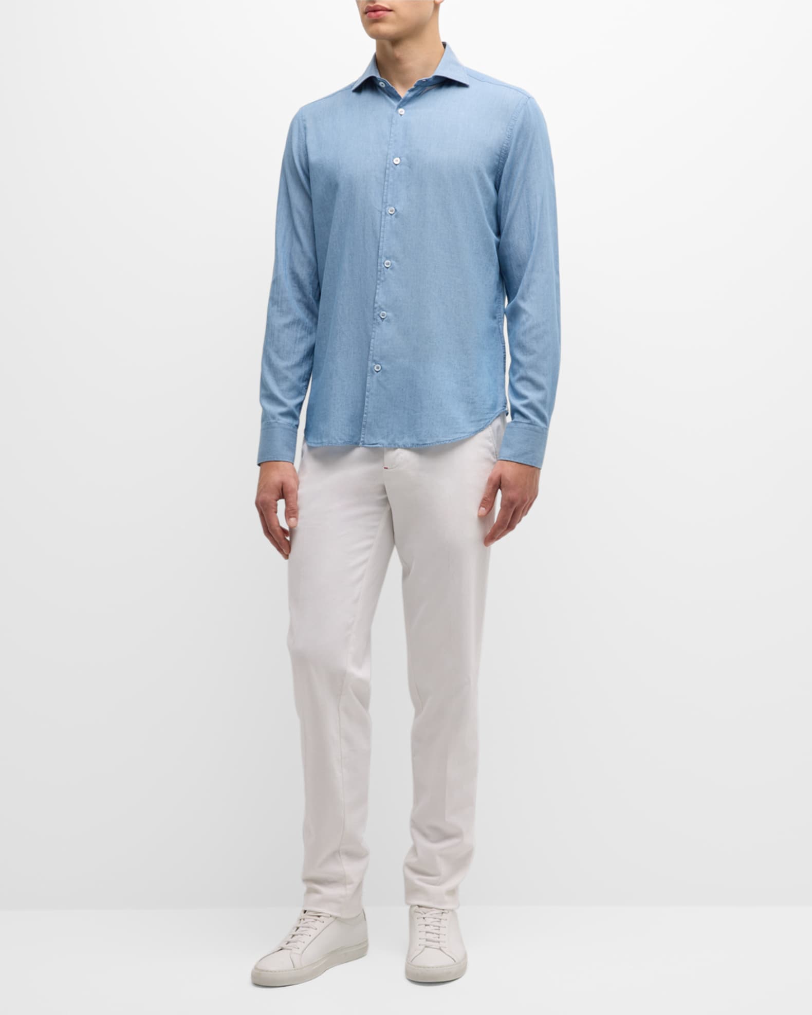 Men s Sean Chambray Casual Button Down Shirt