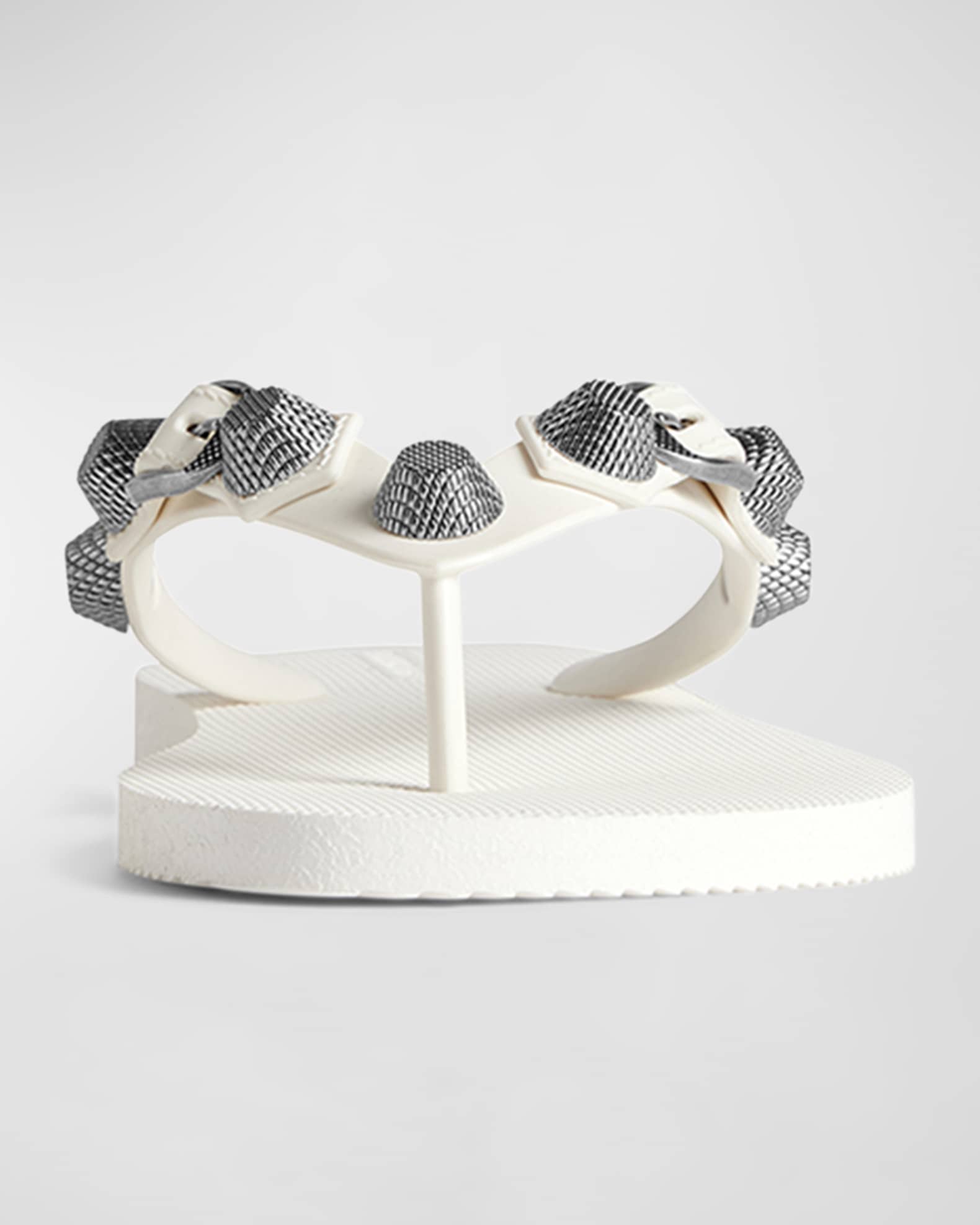 Balenciaga Cagole Studded Flip Flop Sandals | Neiman Marcus