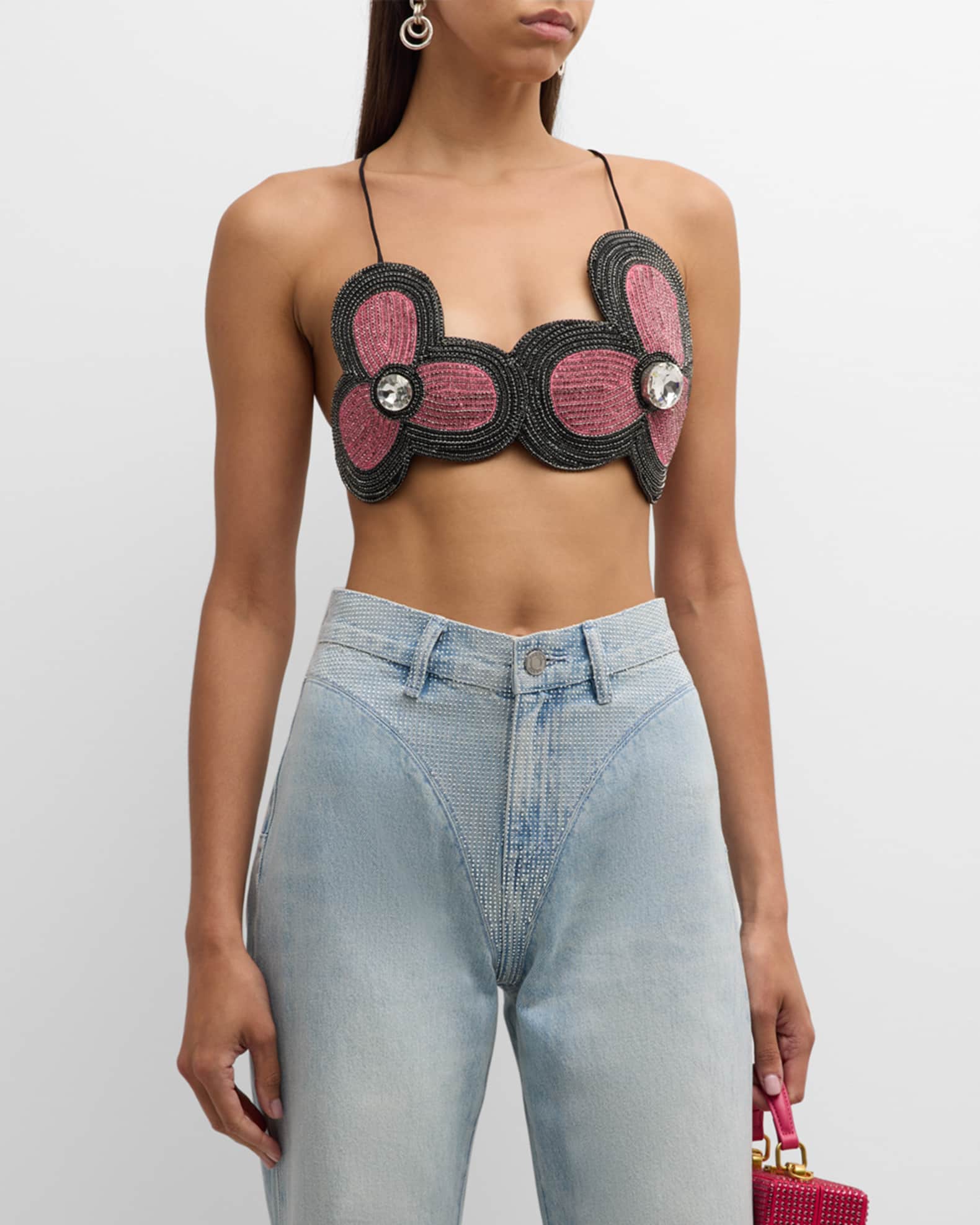 Golden Flowers Bra Top
