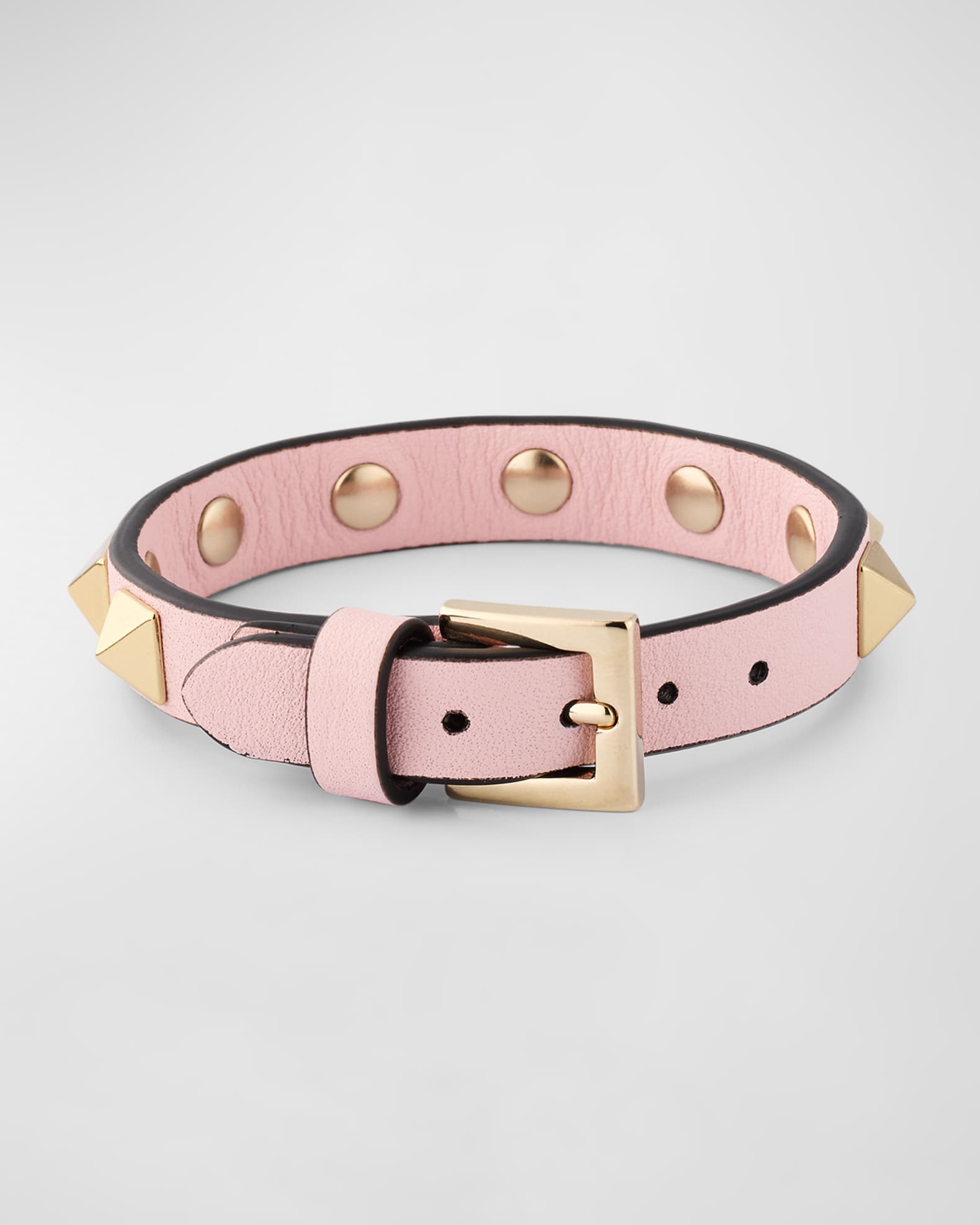 Valentino Garavani Rockstud Leather Bracelet Neiman Marcus