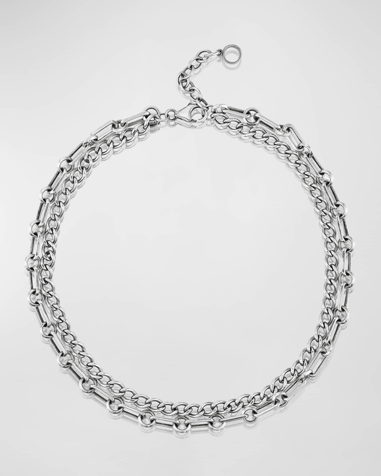 Soho and Curb Chain Double Layer Necklace 1