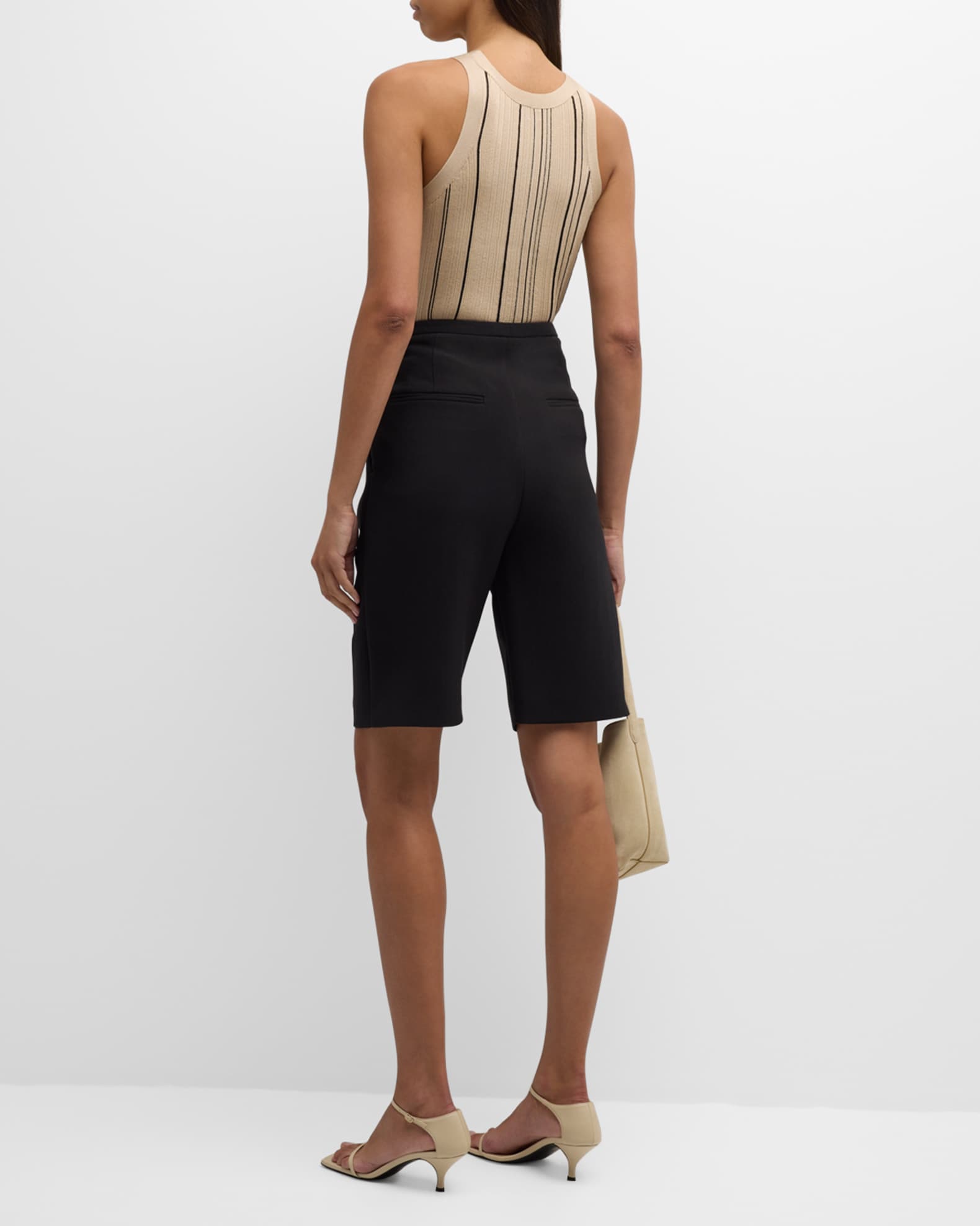 Toteme Organic Cotton Curved Rib Tank in Caramel Size S