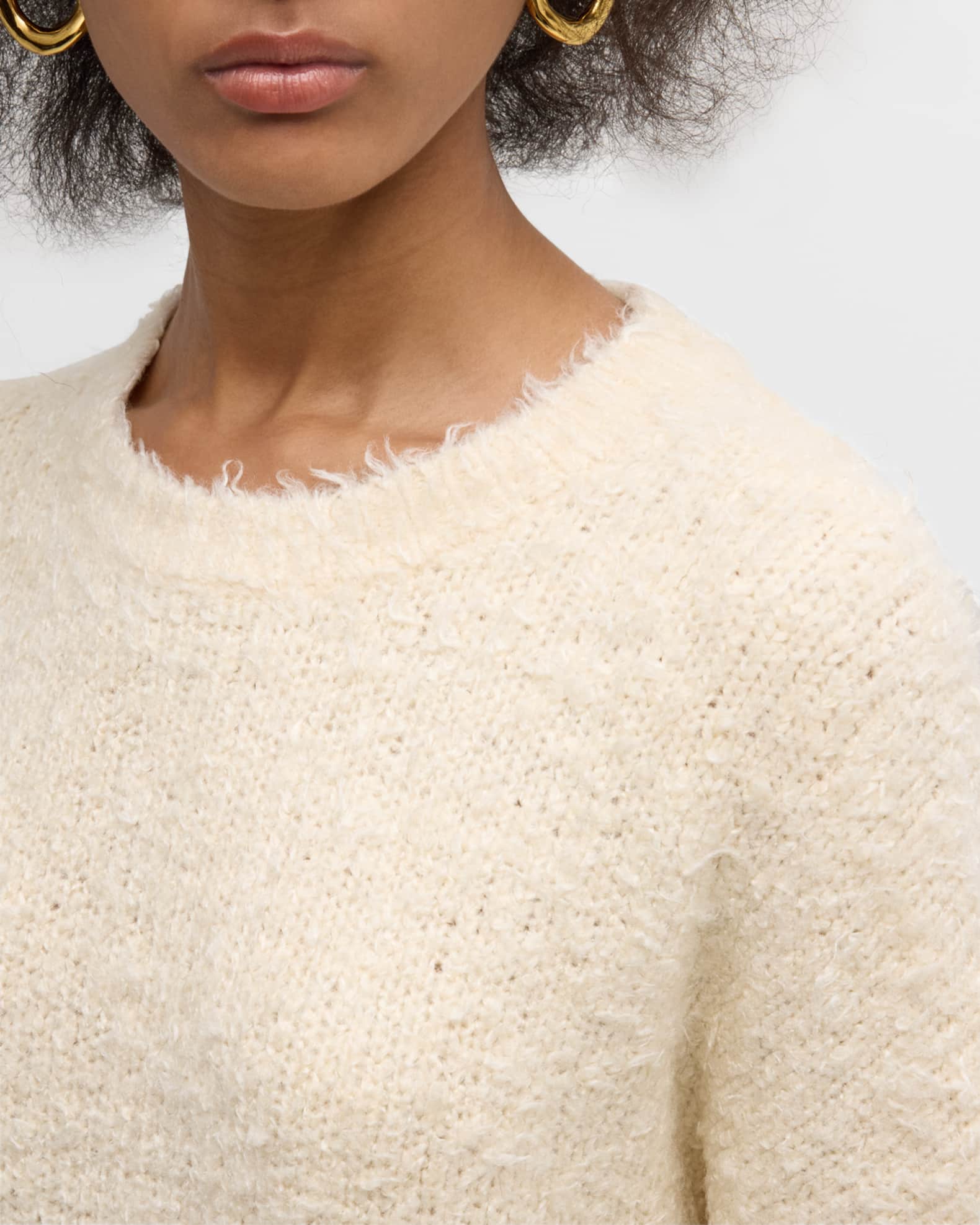 Toteme Boxy Silk Knit Sweater | Neiman Marcus