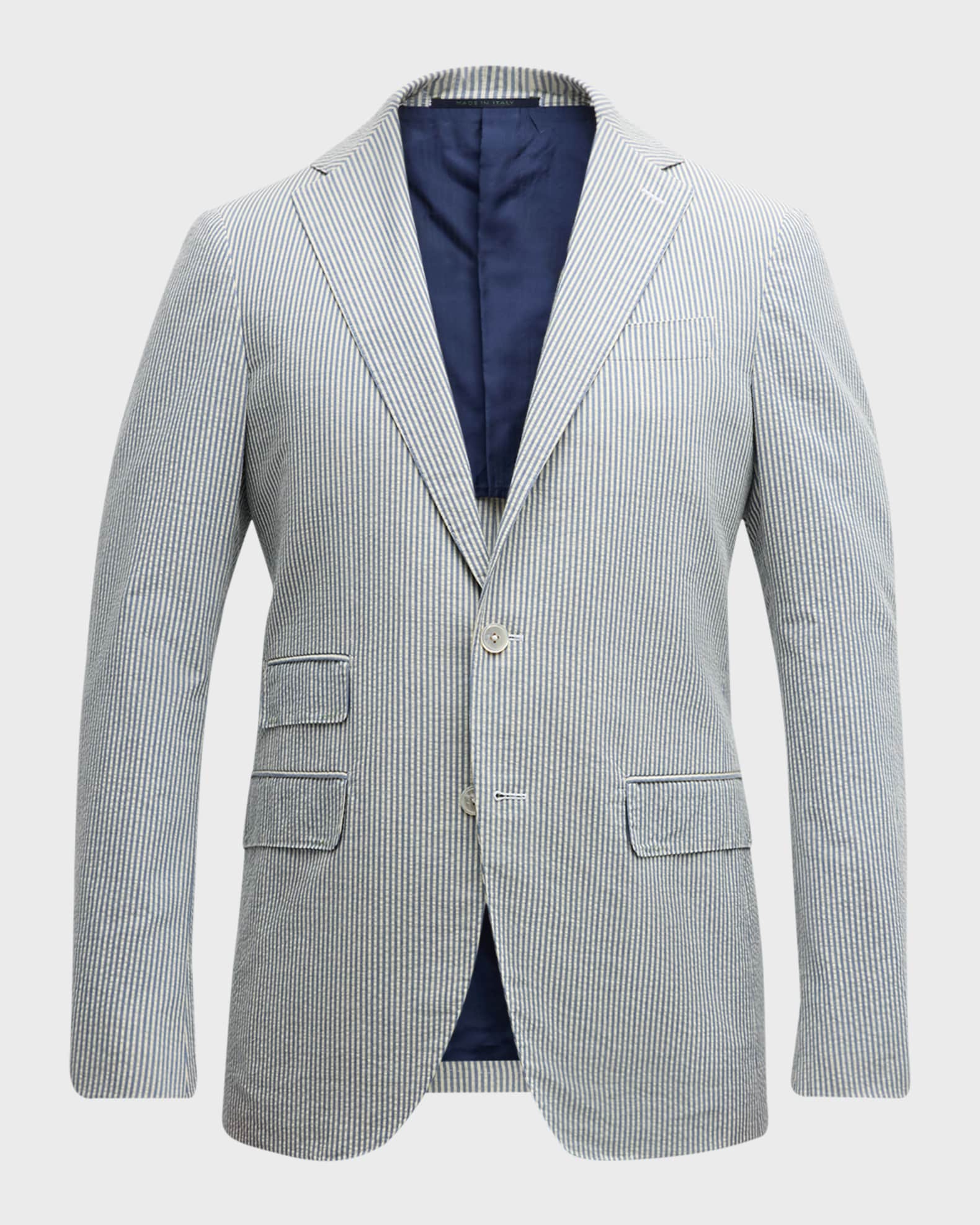 Sid Mashburn Men's Virgil No. 2 Seersucker Sport Jacket | Neiman Marcus