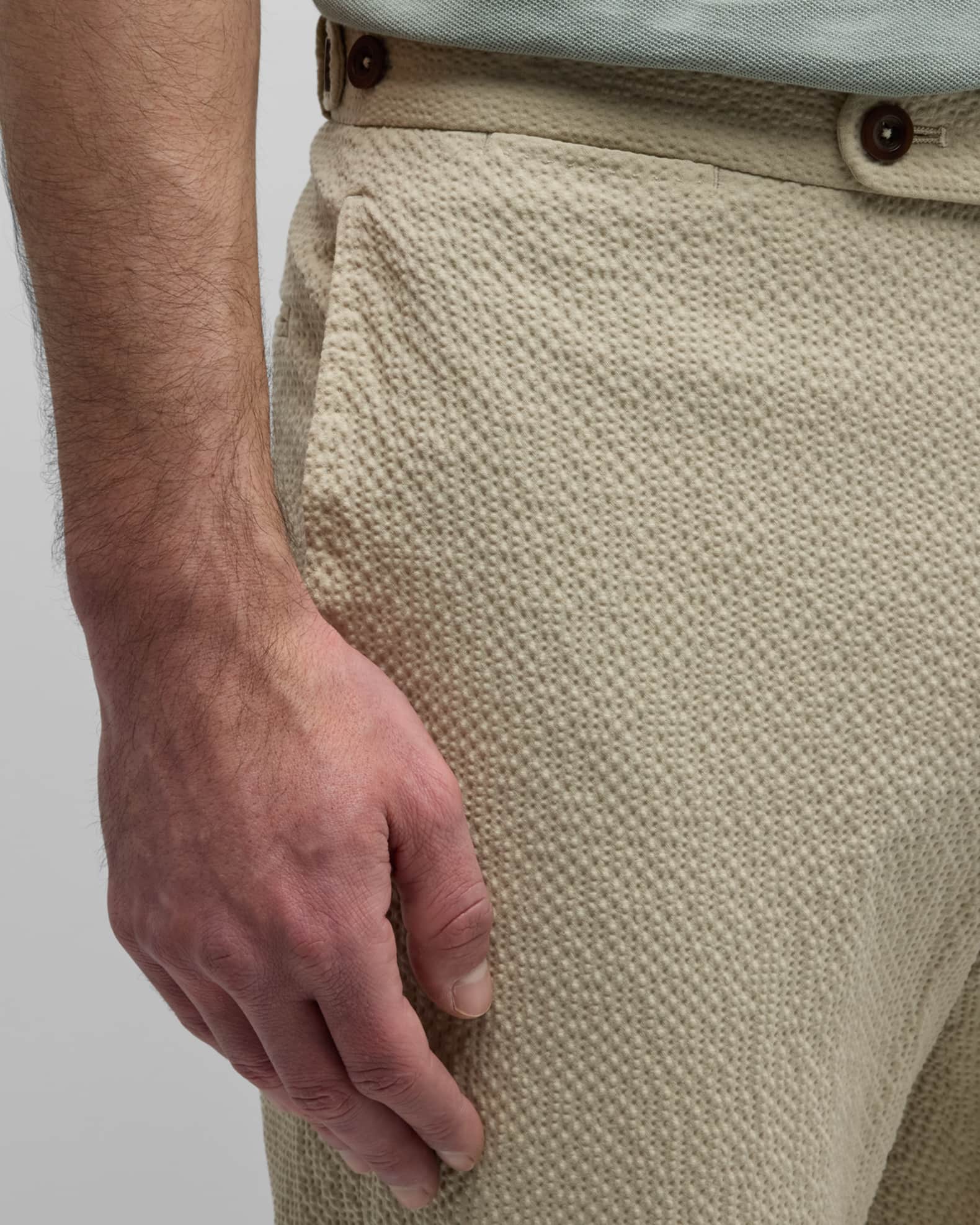Sid Mashburn Men's Seersucker Side-Tab Sport Trousers | Neiman Marcus