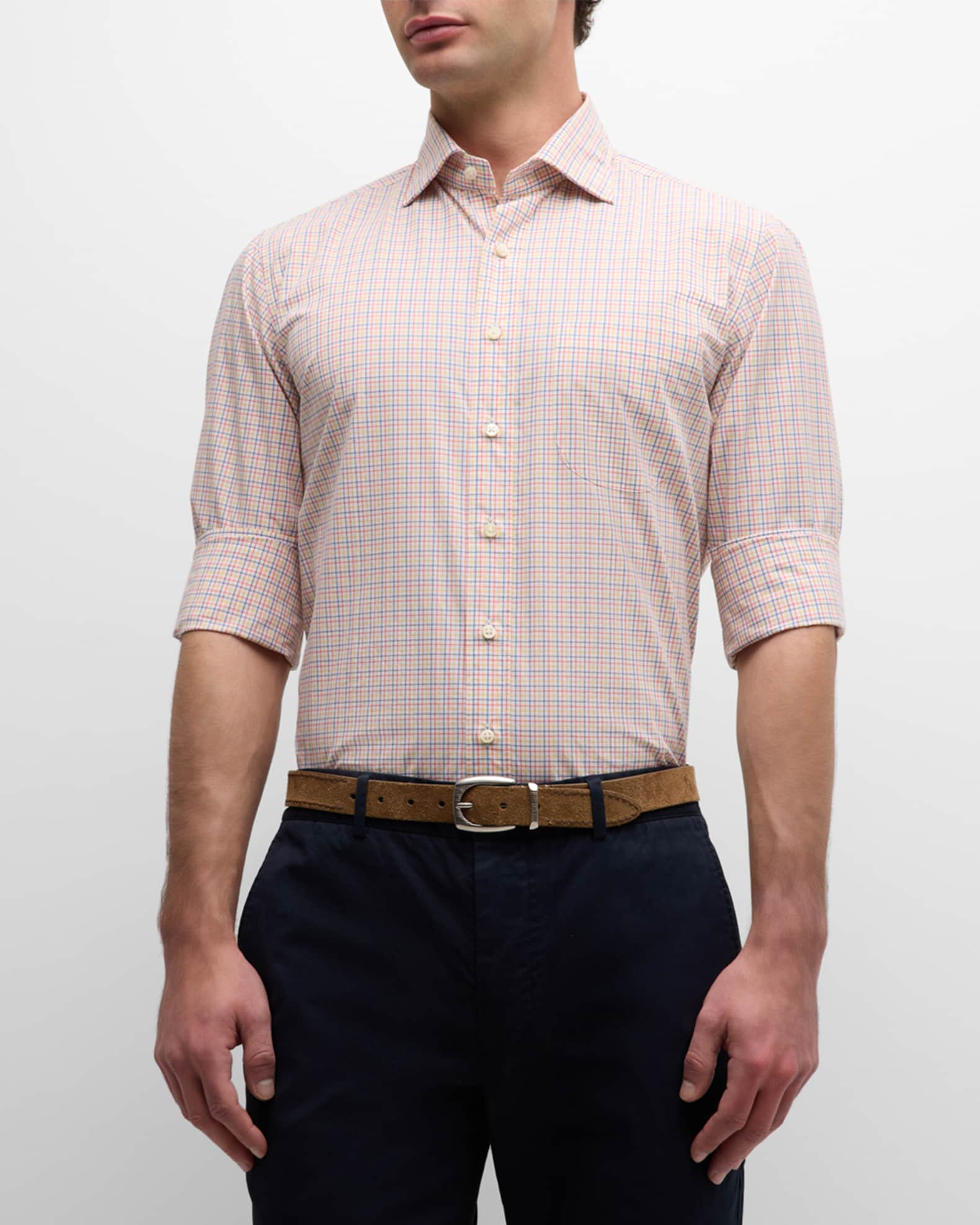Men's Tattersall Poplin Sport Shirt 0