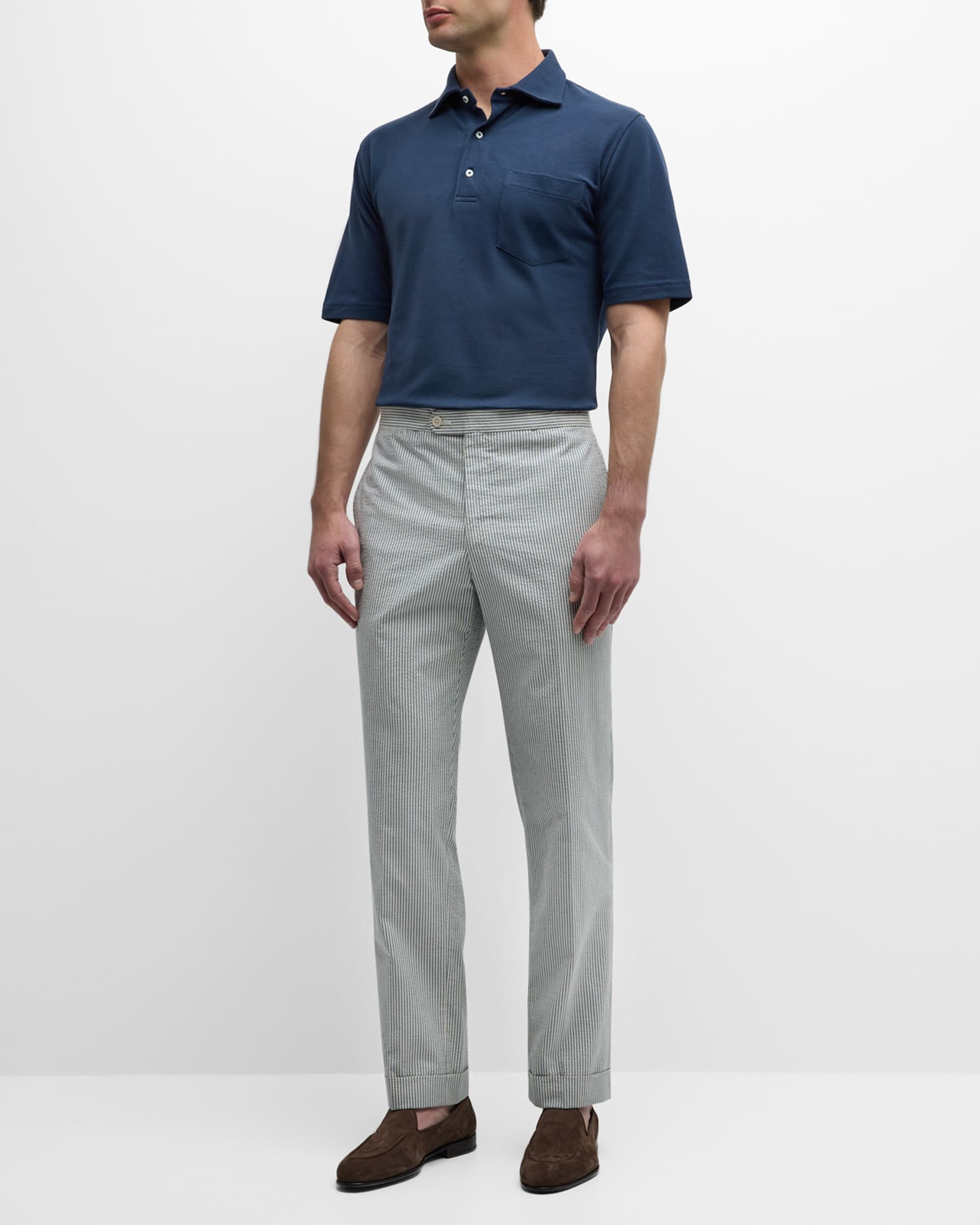 Sid Mashburn Men's Side-Tab Striped Sport Trousers | Neiman