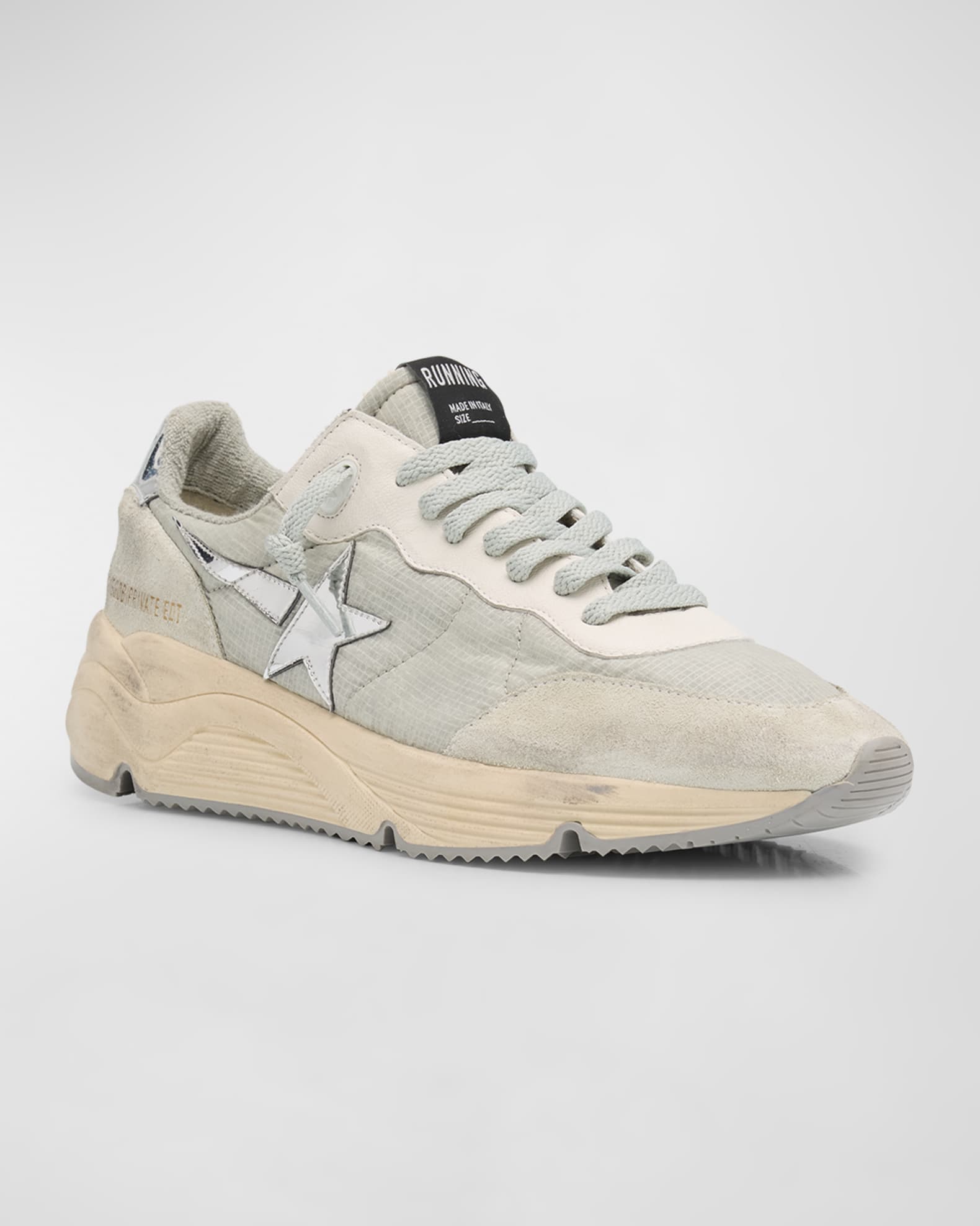 Golden Goose Men's Running Sole Nylon and Suede Runner