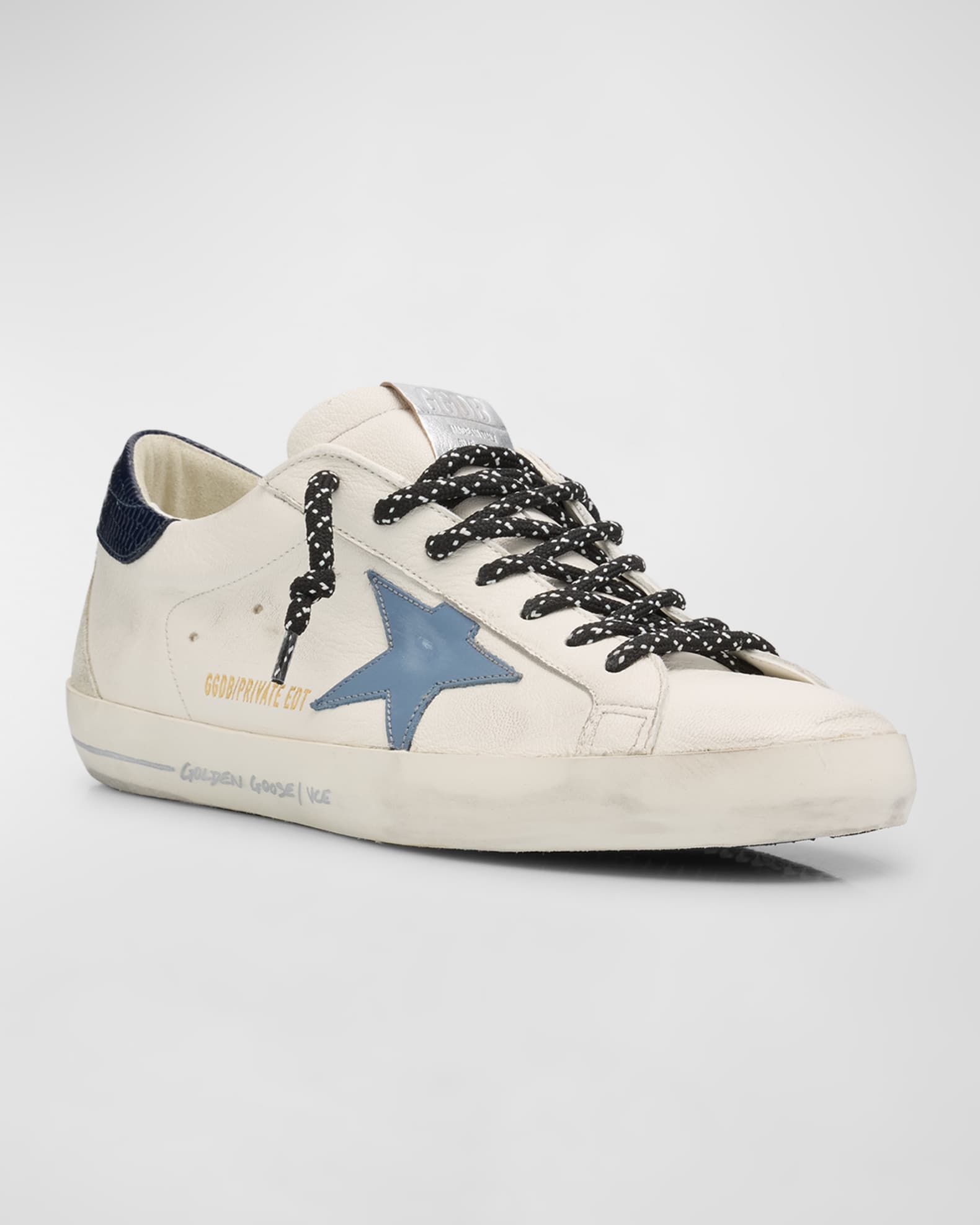 ★Golden Goose★ Superstar Two-Tone Leather Sneakers White D Golden Goose Men's Superstar Leather Low-Top Sneakers