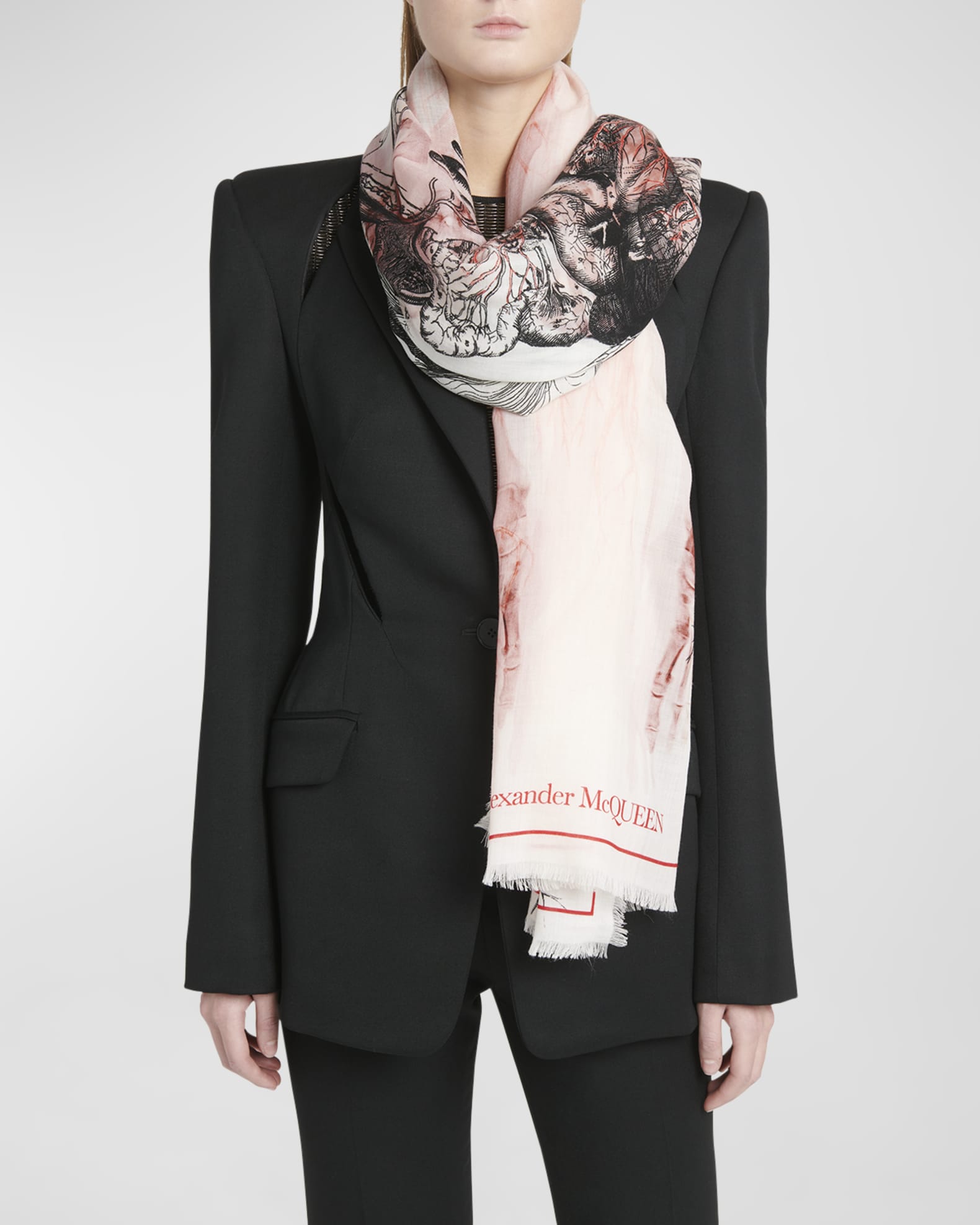 Skeleton Maiden Wool Scarf 1