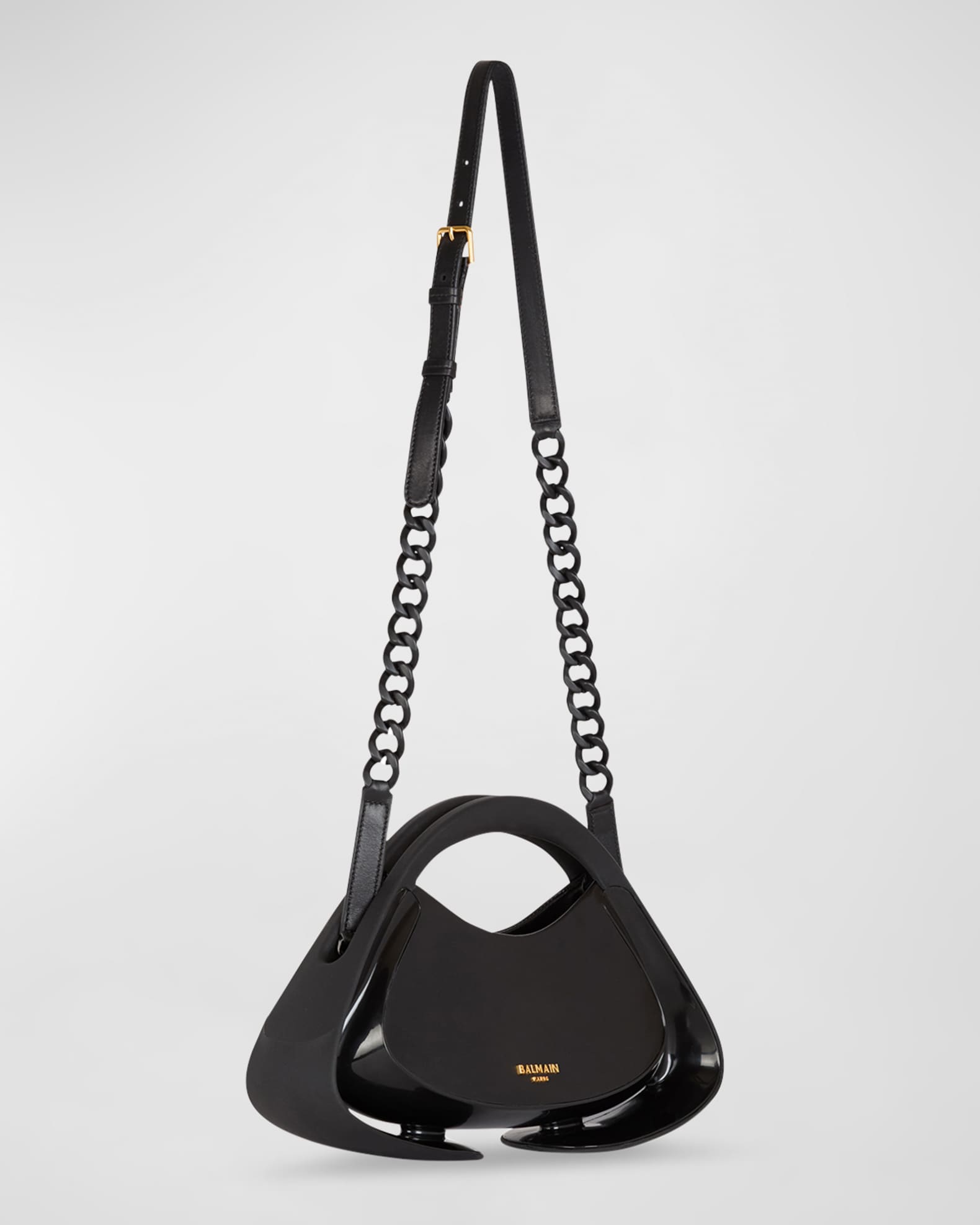 Balmain Jolie Madame Medium Top-Handle Bag in Smooth Polyurethane