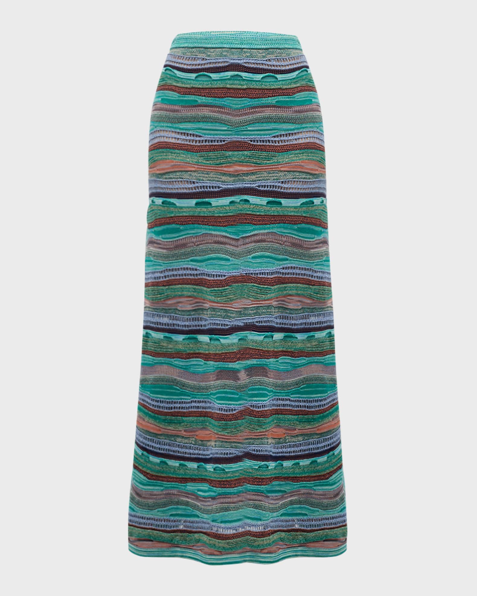 Ulla Johnson Rosen Multicolor Knit Maxi Skirt