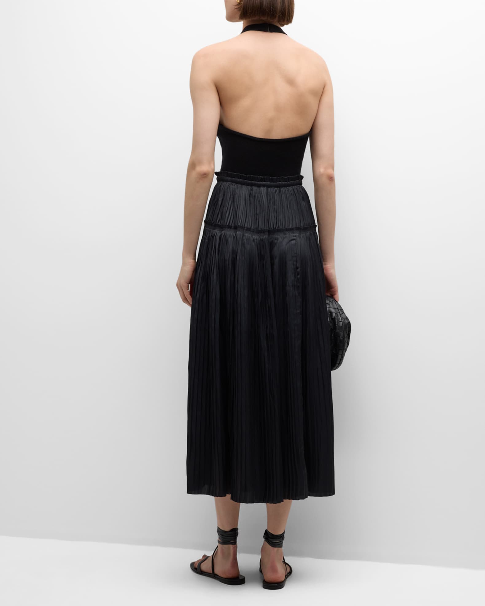 Ulla Johnson Malia Pleated Drawstring Maxi Skirt | Neiman Marcus