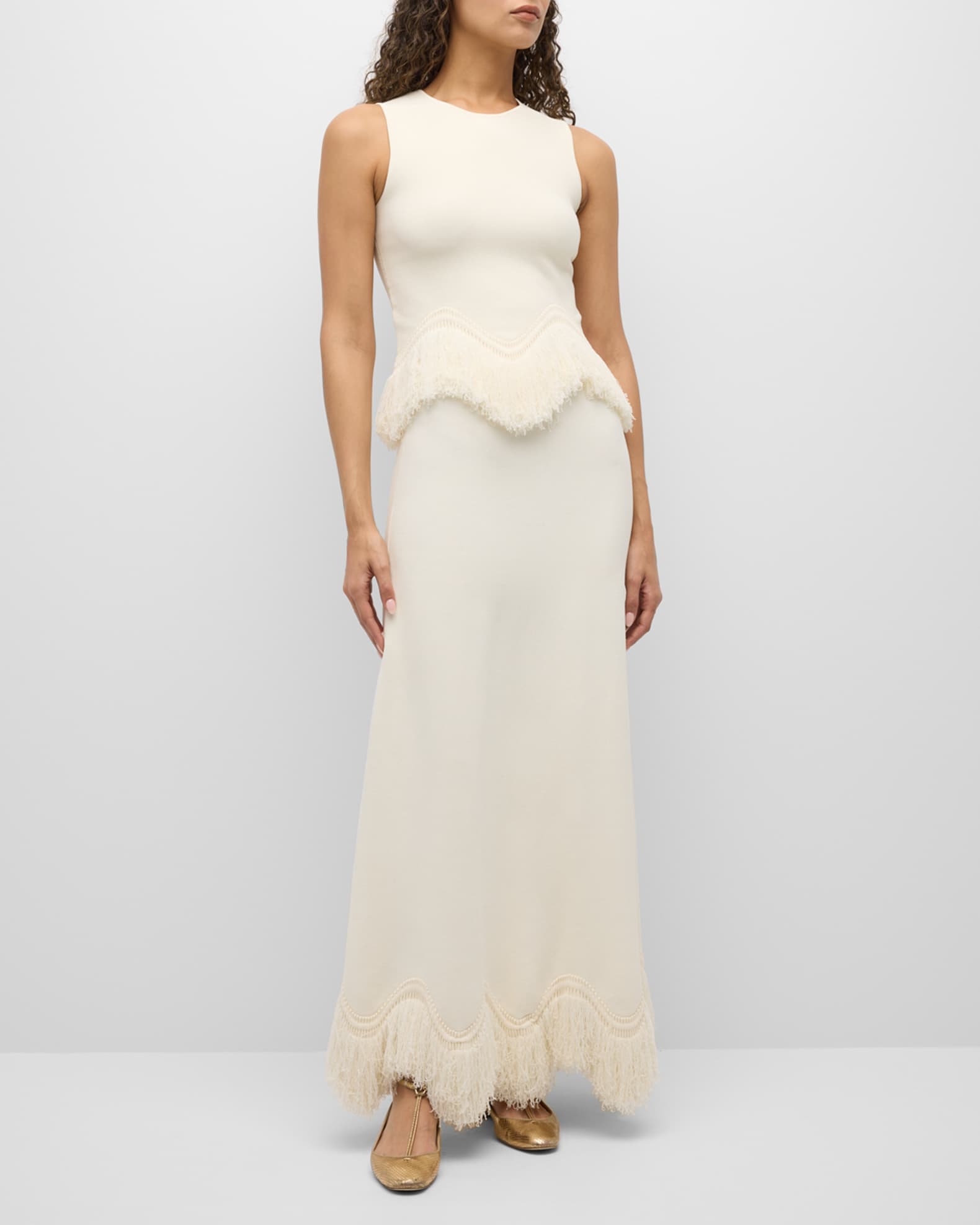 Paulina pleated dress white outlet