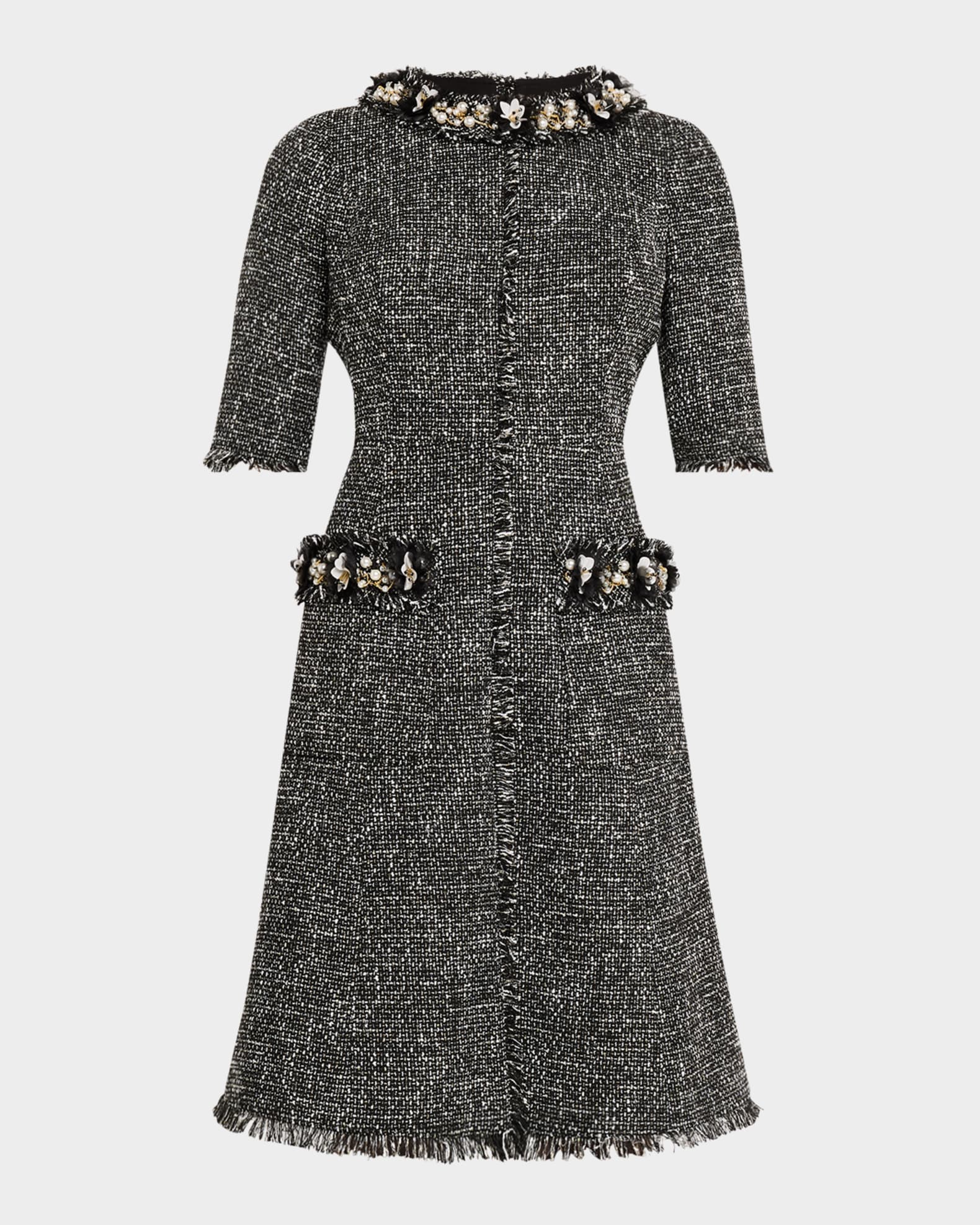 Teri jon black and white dress discount