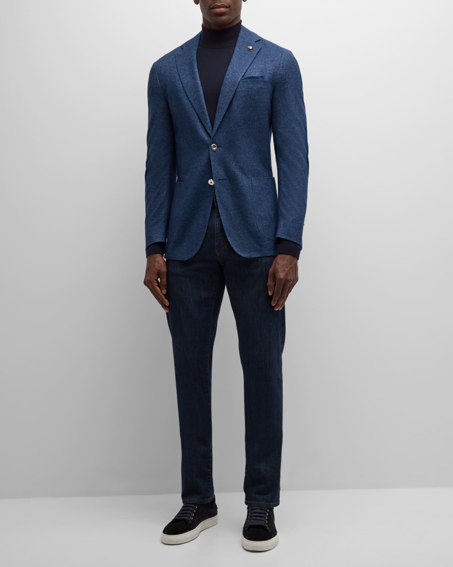 Men's Melange Silk and Cashmere Blazer 1